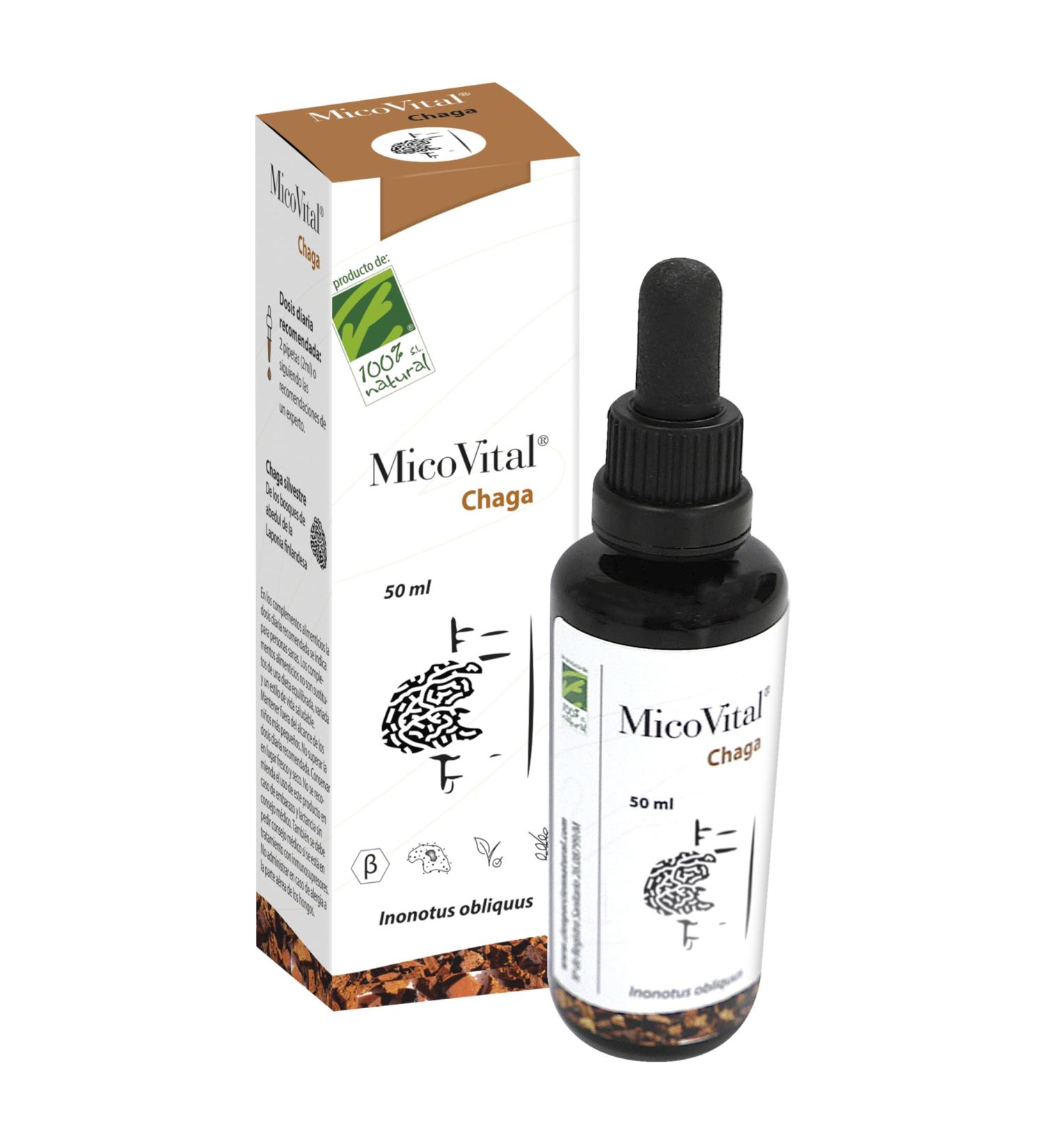 100% Natural Micovital CHAGA LIQUID. 50 ml. - Buy Online on GoSupps.com