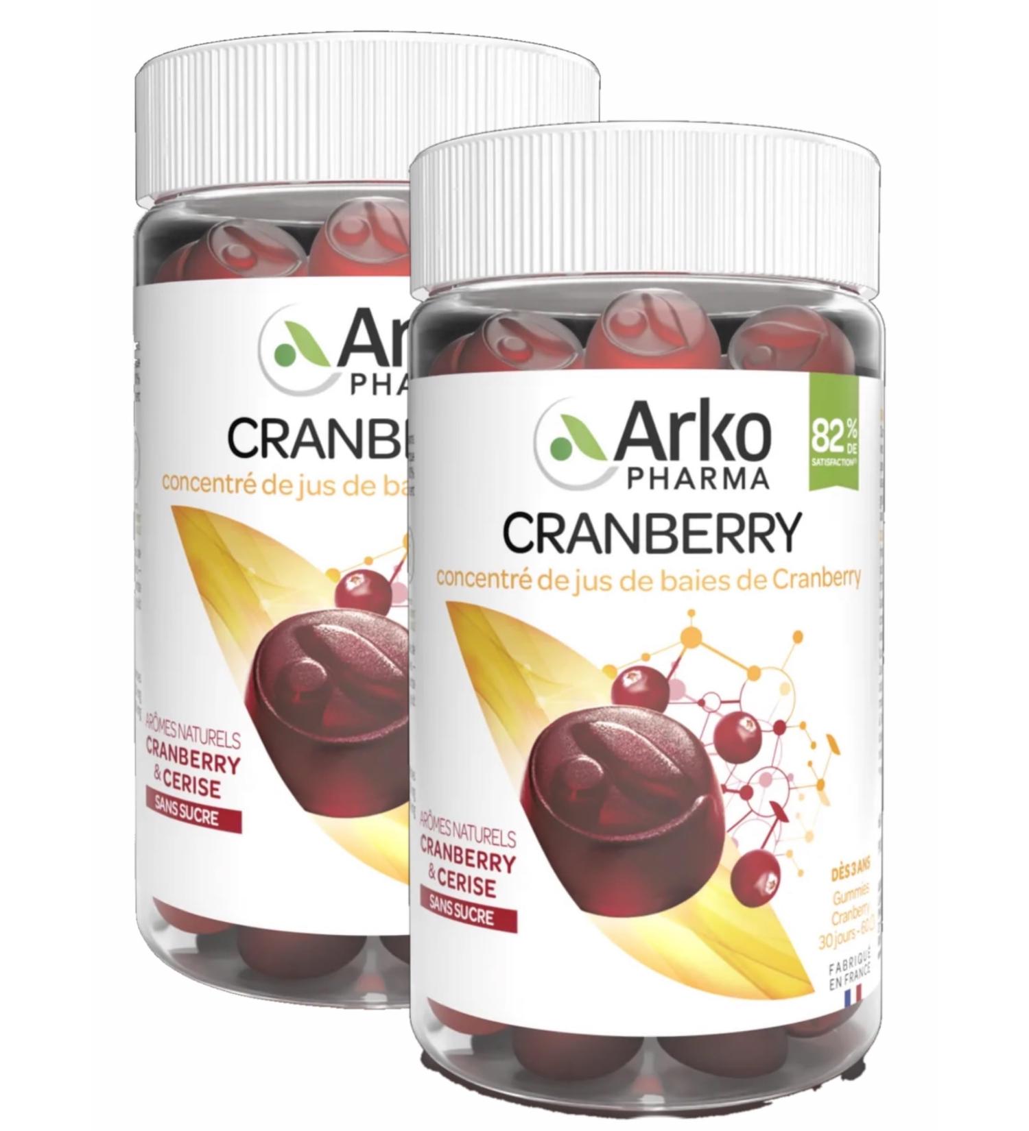ARKOPHARMA - Phyto Cranberry Gummies - Set of 2 boxes of 60 Gummies