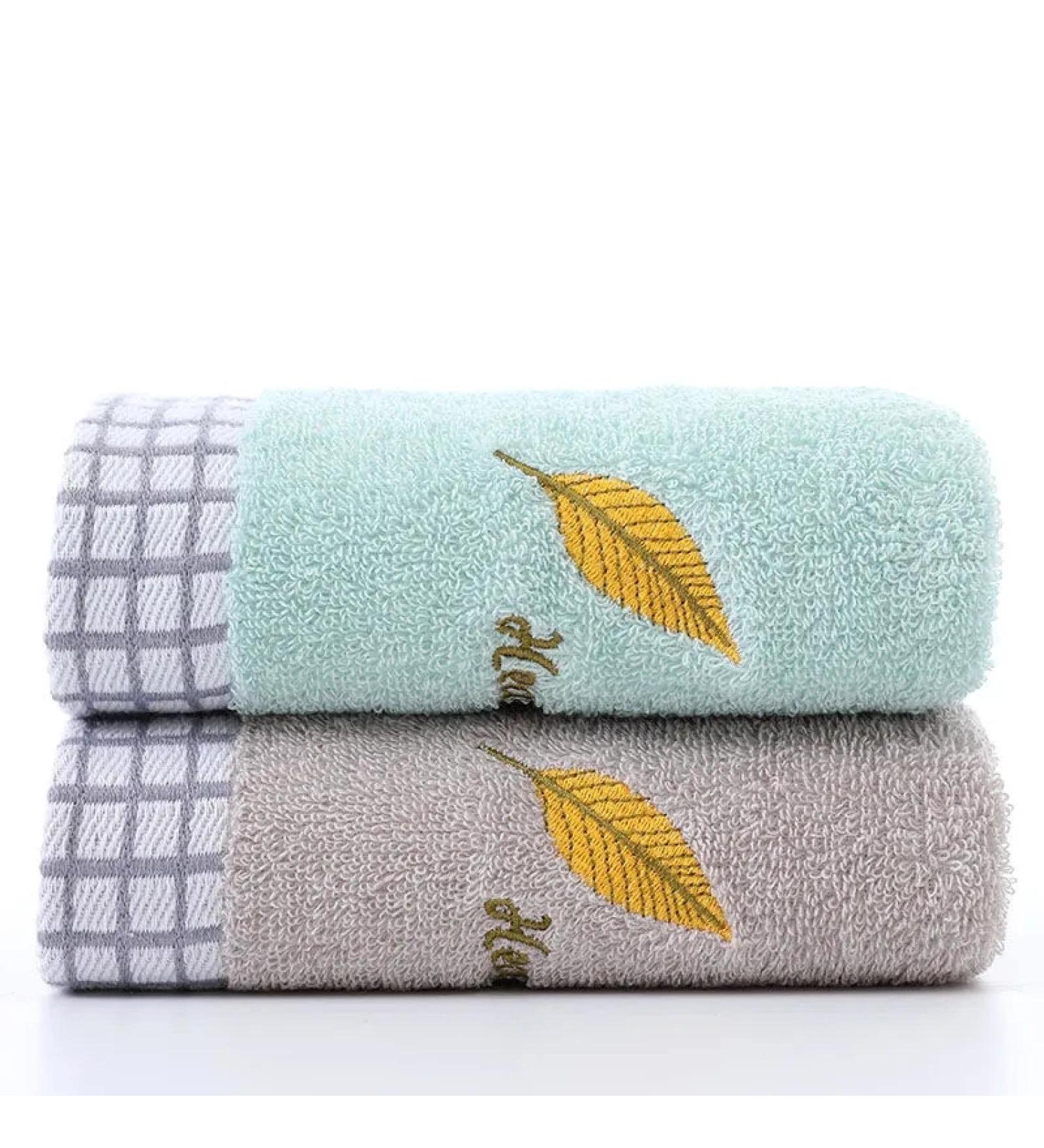 LittleleaFC Cotton Towels - Soft Absorbent Lint-Free Facial Cleaning Towels for Adults | Set of 2 - Buy Online on GoSupps.com