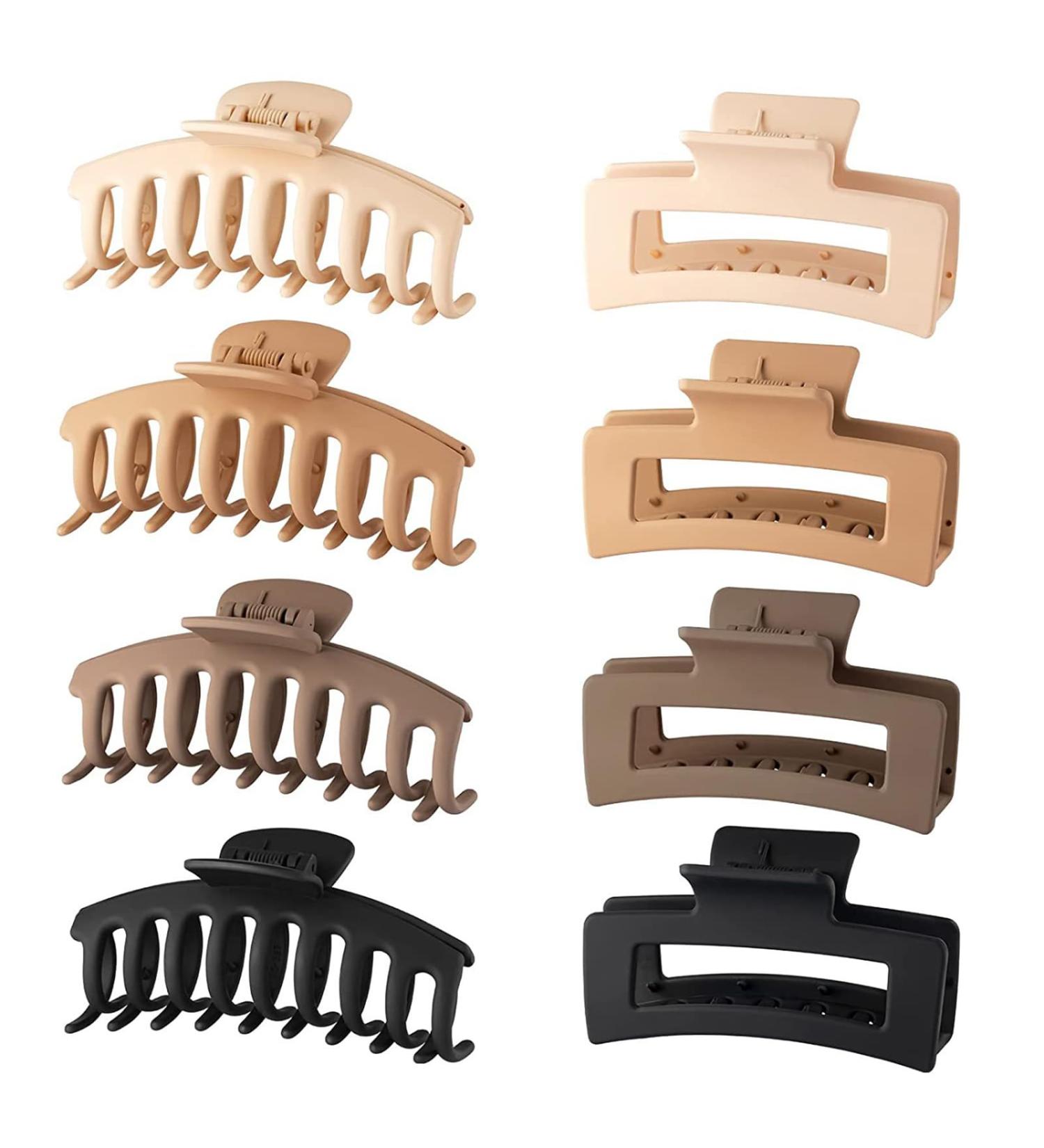 Kaition Luxurious Women's Hair Clips Set 8 Stylish Non-Slip 9cm Clips for Thick Hair - Perfect Gift Box (Pattern-B) - Buy Online on GoSupps.com