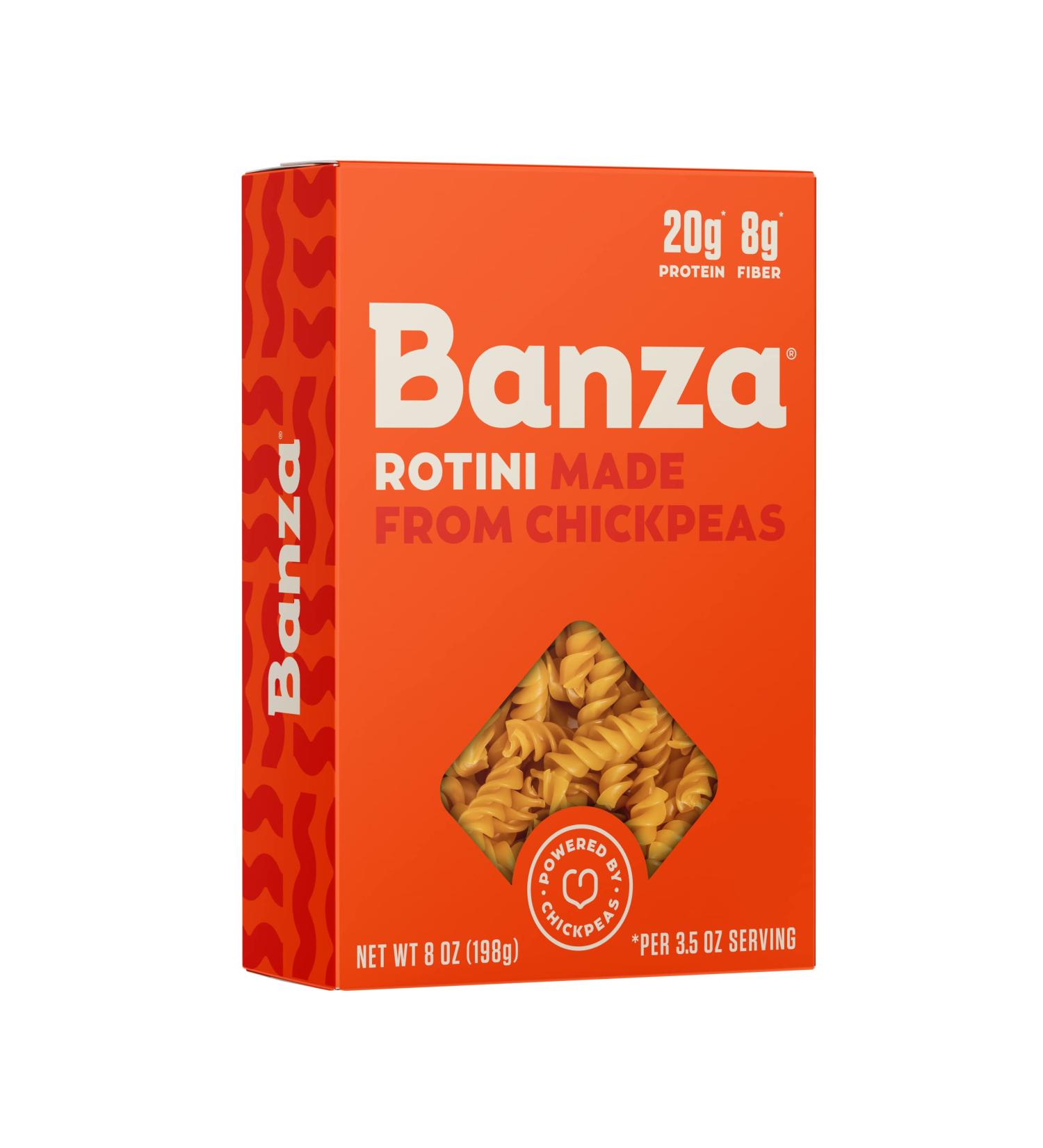 Banza Chickpea Rotini Pasta - Gluten-Free, High Protein, Lower Carb, Non-GMO (Pack of 6) - Buy Online on GoSupps.com