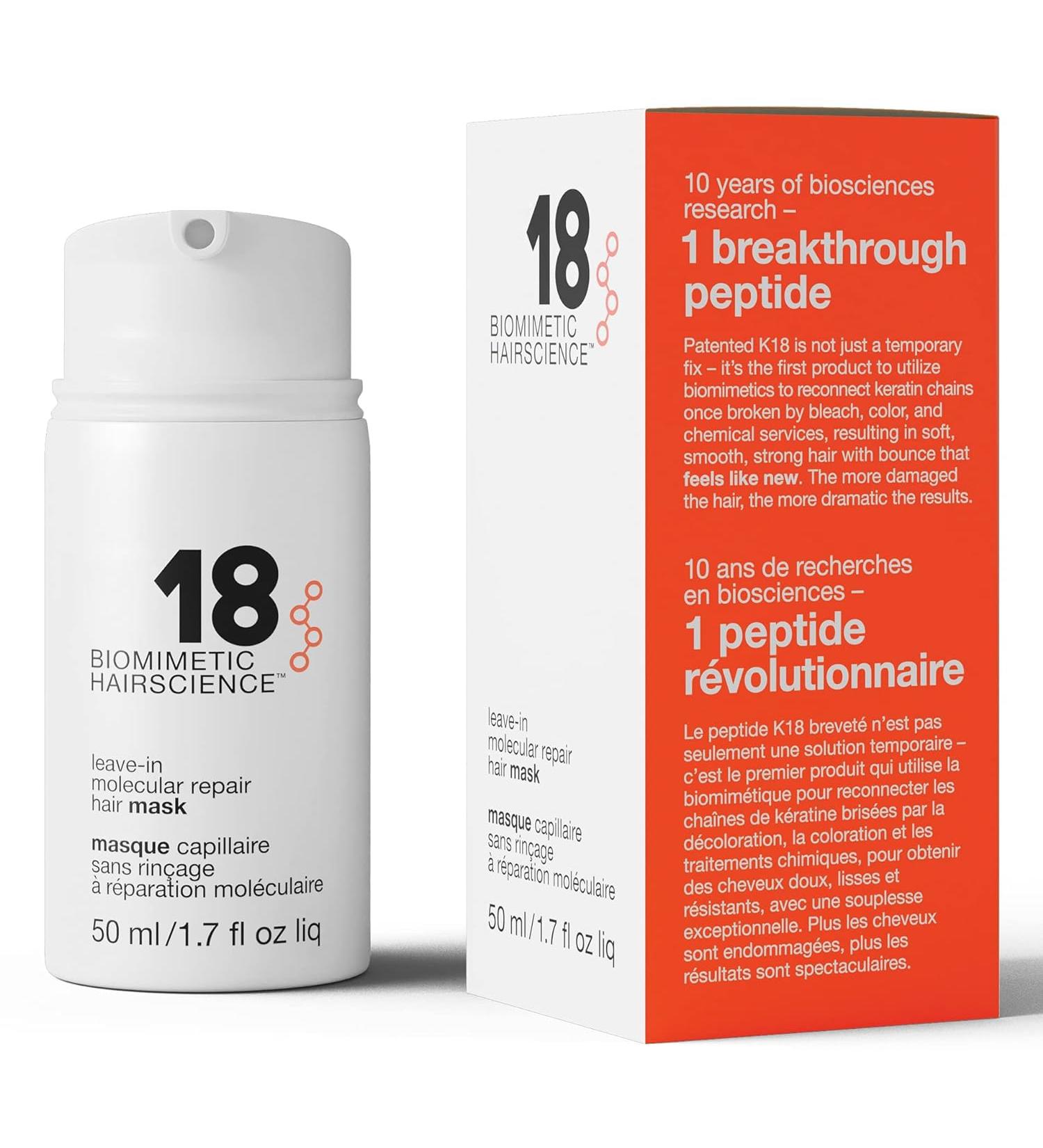 Leave-In Repair Hair Mask - 4 Minute Treatment for Dry & Damaged Hair | 50ml - Restore Bleached Colored & Heat-Damaged Hair - Buy Online on GoSupps.com