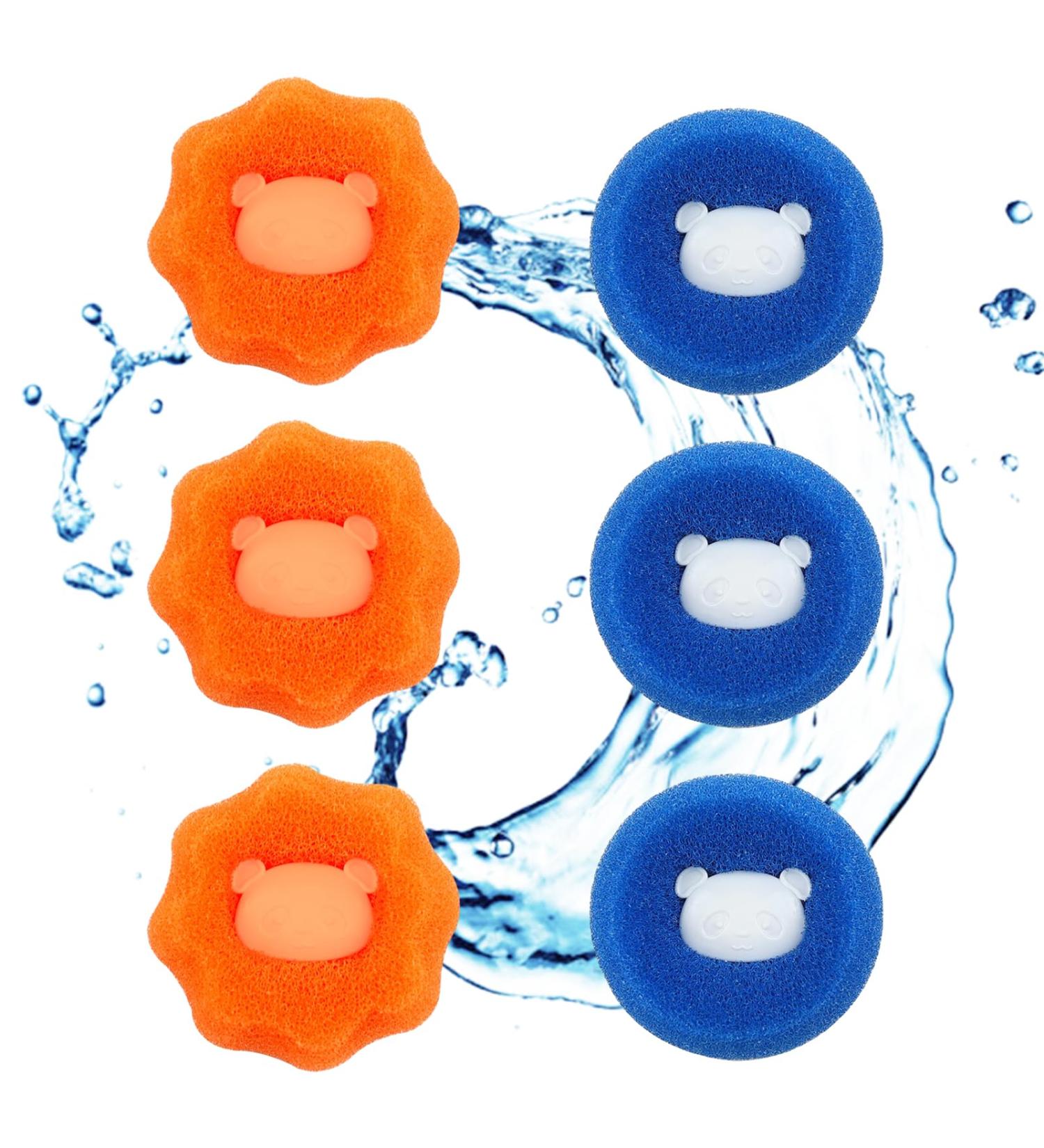 6 PCS Pet Hair Remover for Laundry - Reusable Lint Catcher for Washing Machine Laundry Balls Pet Hair Collector Anti Winding Adsorption Balls for Hair Removal Clothes and Bedding - Buy Online on GoSupps.com