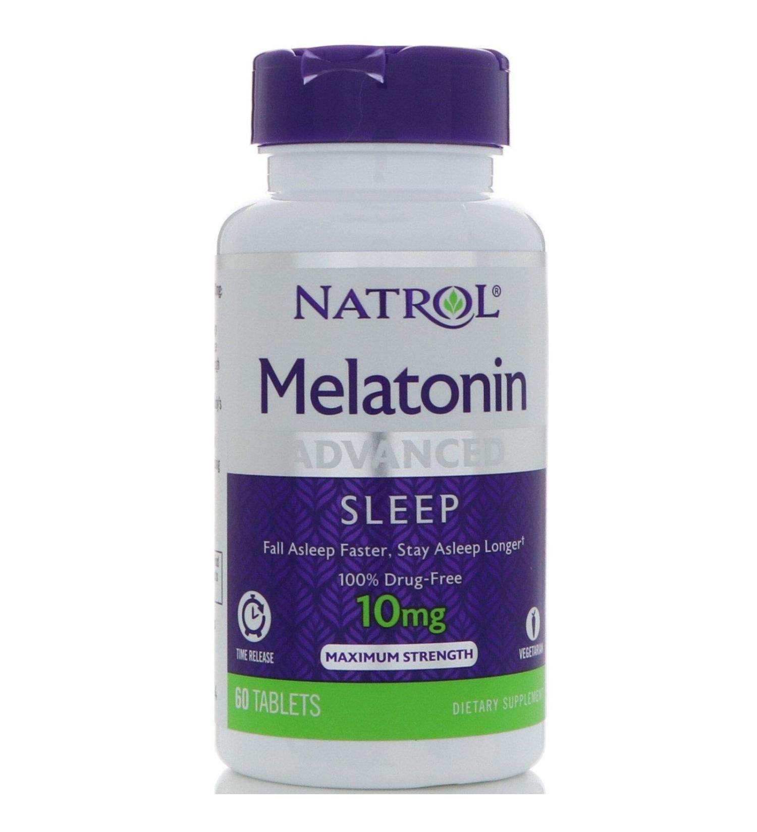 Natrol Advanced Sleep Melatonin Tablets Maximum Strength 10 mg 60 ea