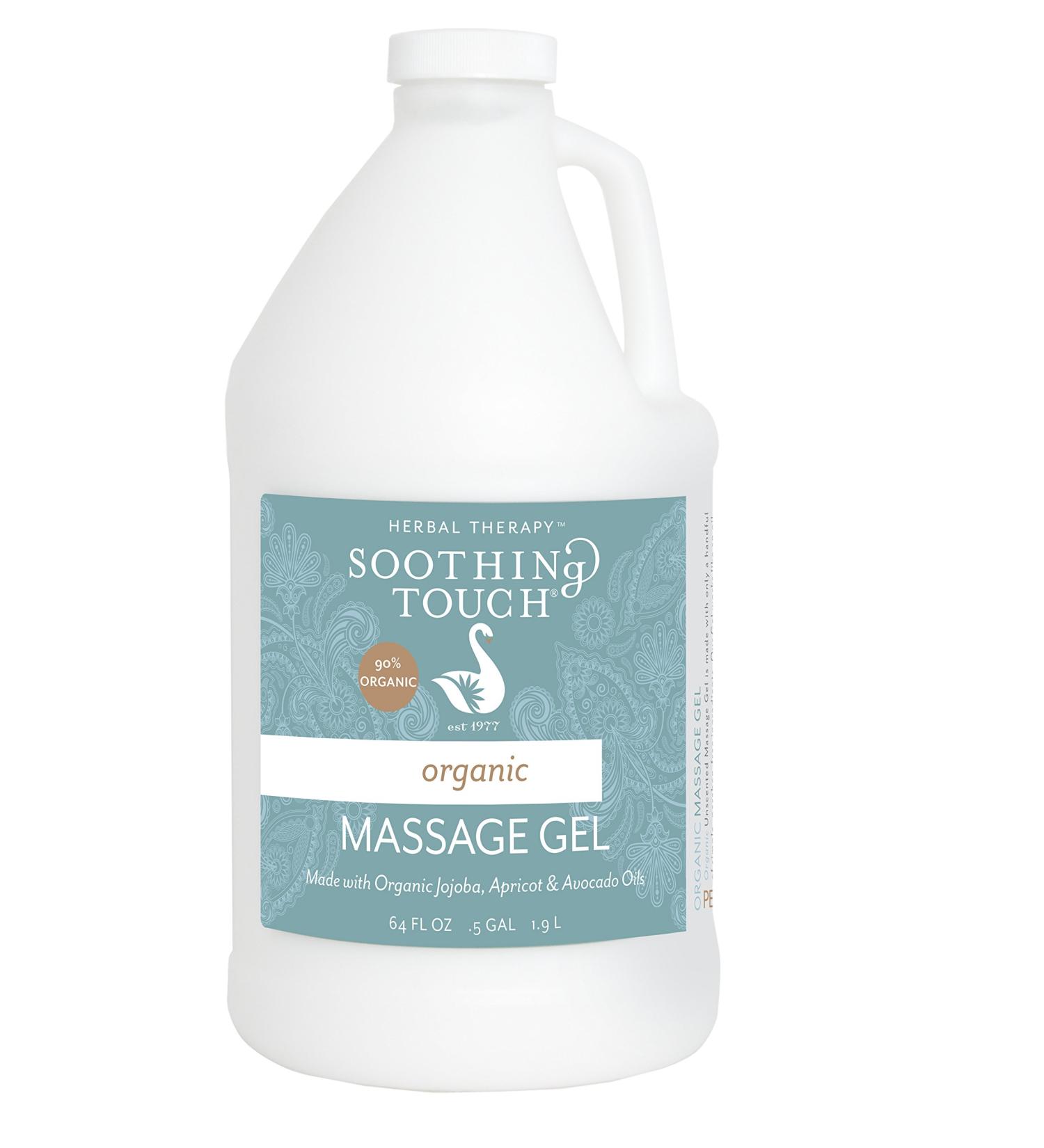 Soothing Touch Organic Massage Gel, Unscented, 64 Ounce Unscented 64 Ounce