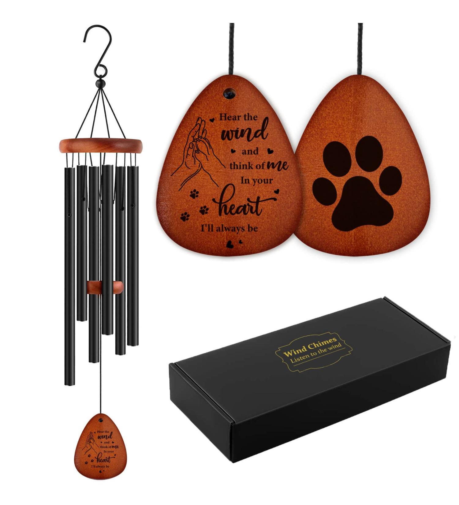 Pet Memorial Wind Chime | Sympathy Wind Chimes for Loss of Dog - In Memory of Dog Gifts (25.5 Inch) - Buy Online on GoSupps.com