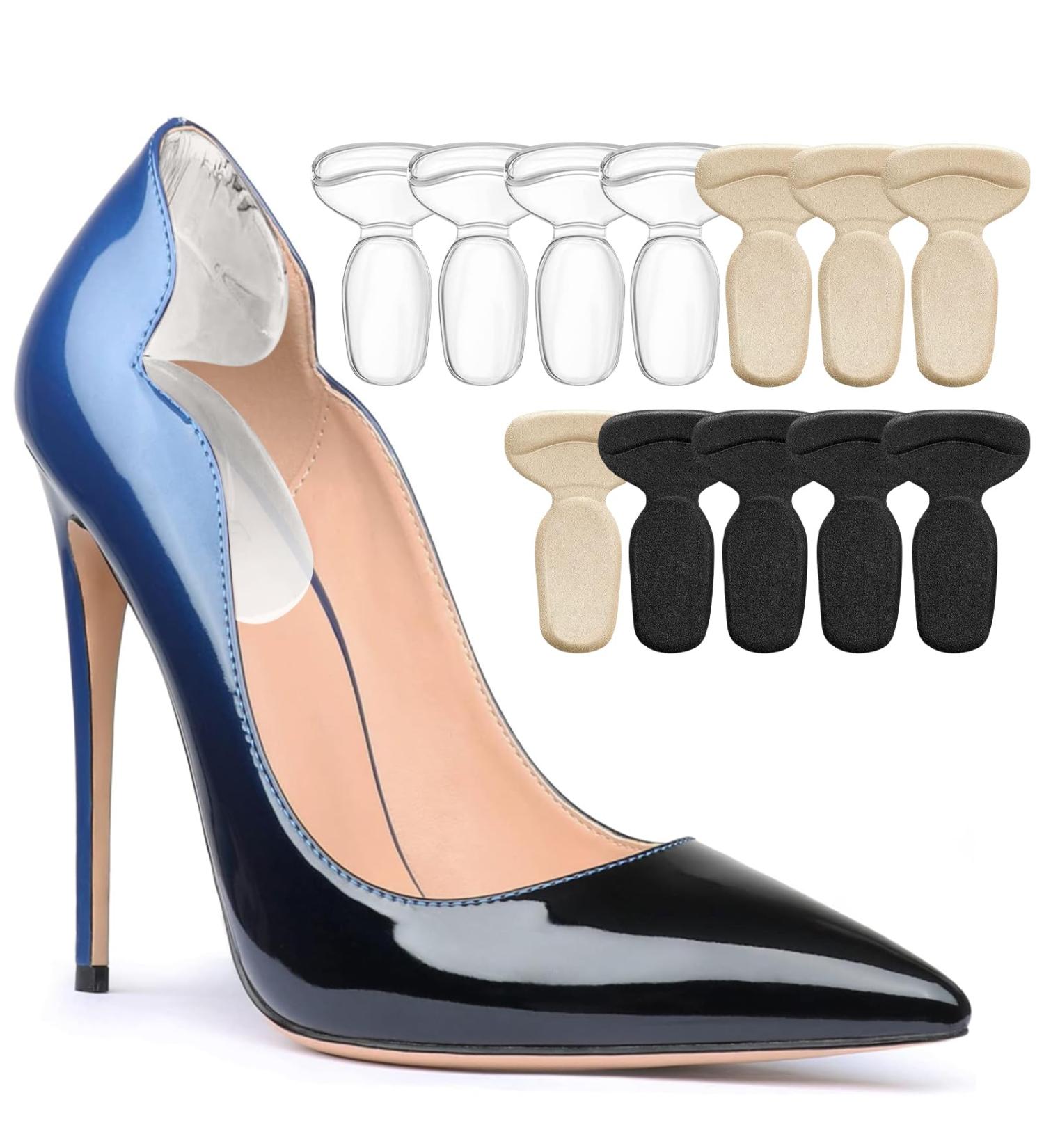 ONUEMP 12 Piece Silicone Heel Pads - Comfort Inserts for Women & Men | Heel Pain Relief Blister Prevention & Perfect Fit for Shoes - Buy Online on GoSupps.com