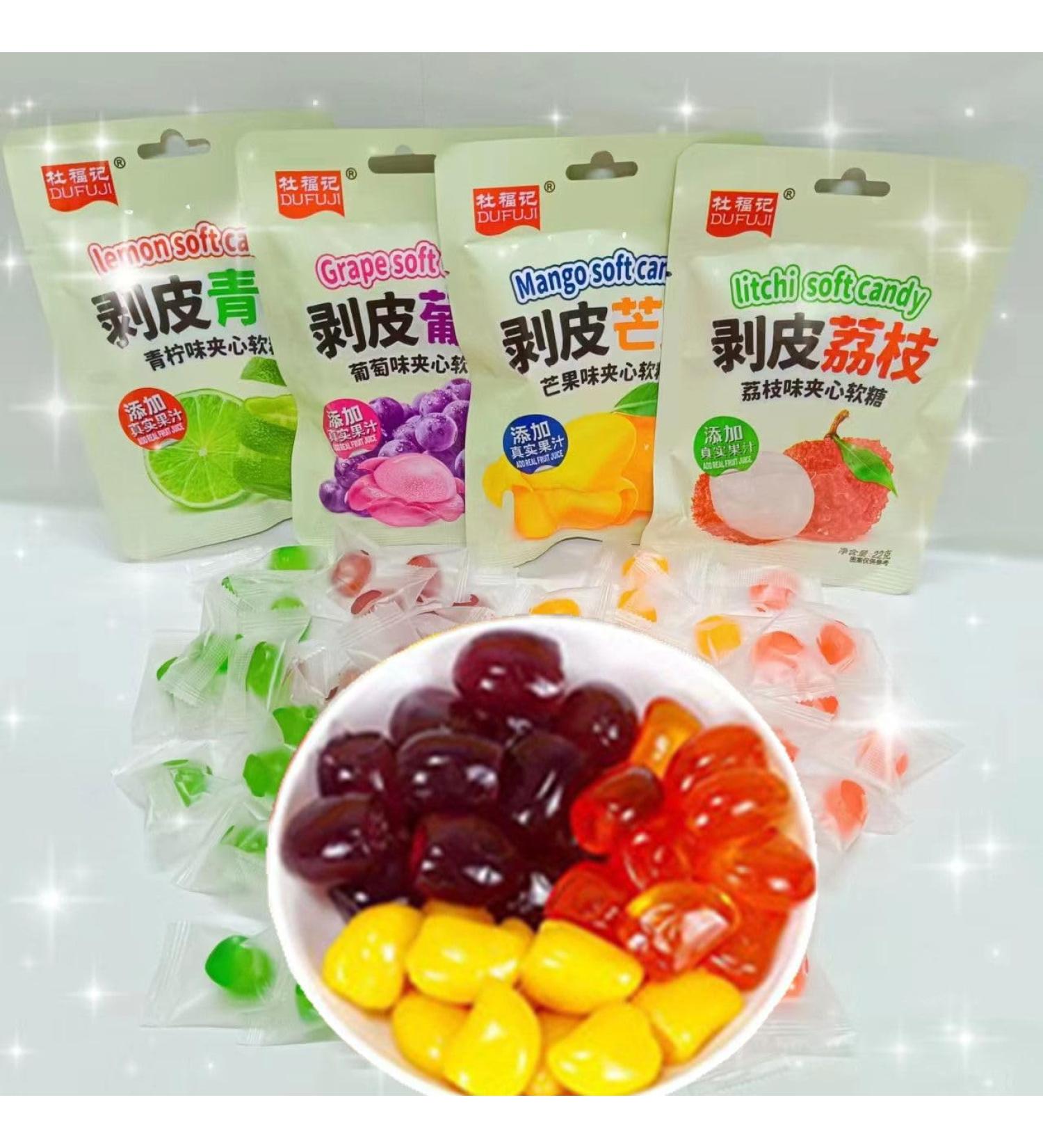Fruit Fudge Mango Soft Candy Peeling Sugary Fun Peelable Gummies Grape Lychee Juice Gummy Candy Chewing Candy Chinese Casual Sweets Dim Sum Candy Dessert Snacks Gift (Mixed Flavors 20bag) Mixed Flavors 20bag - Buy Online on GoSupps.com