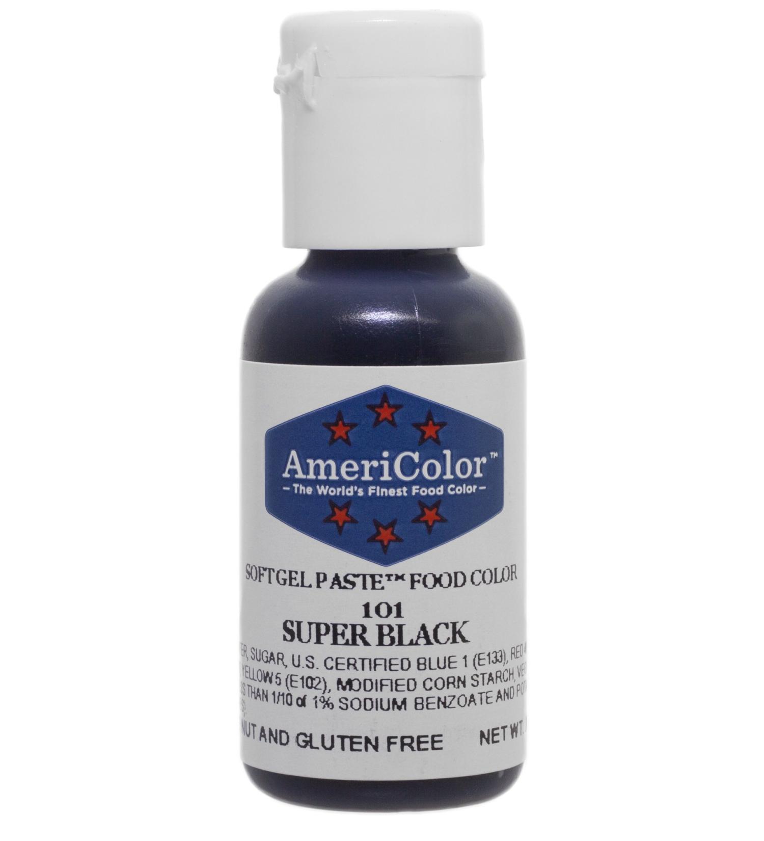 AmeriColor, Super Black, .75 Ounce Bottle, Soft Gel Paste Food Color
