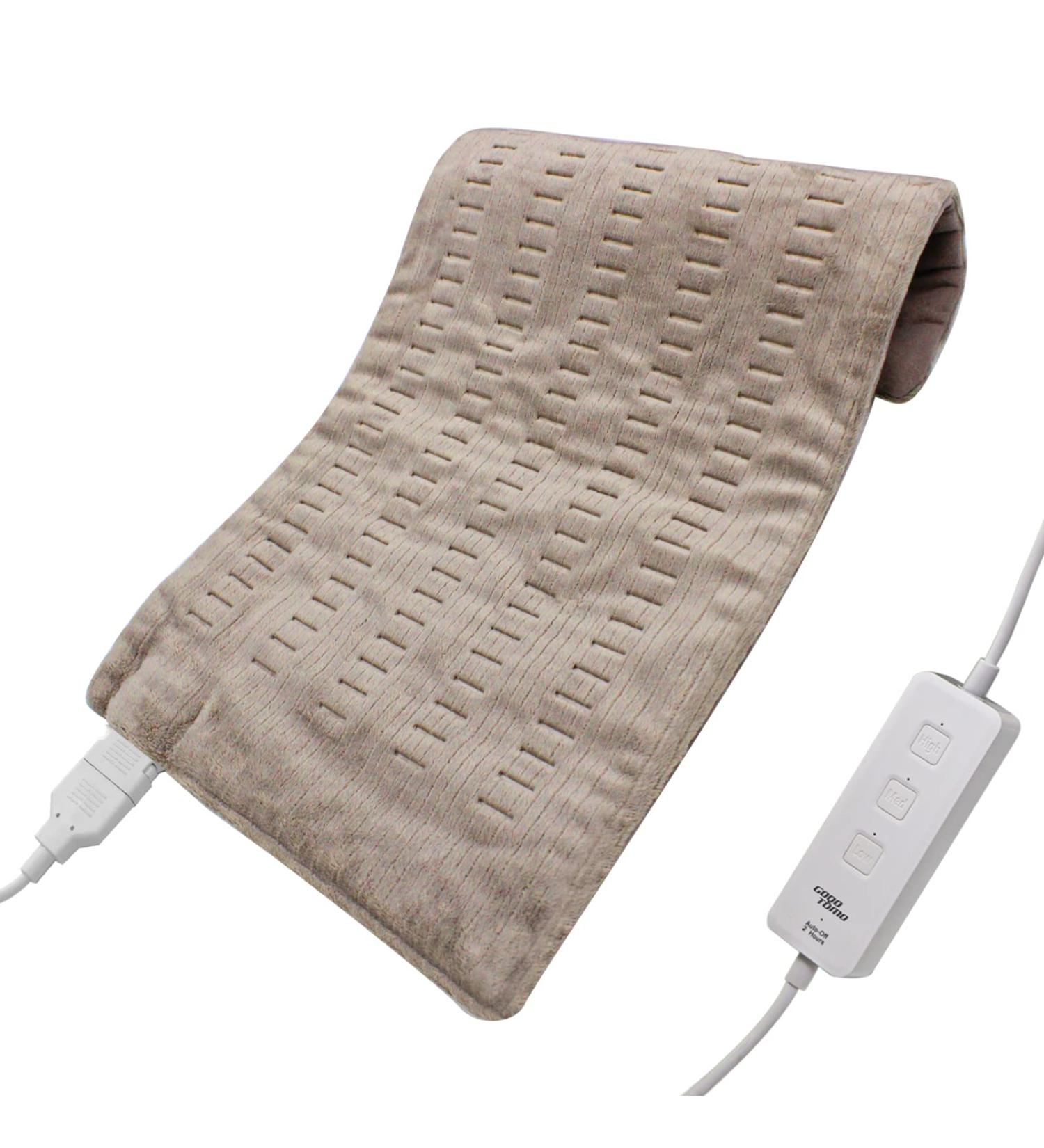 GOQOTOMO-HF-P Fast Heating Pad for Pain Relief - Moist/Dry Heat Therapy for Back/Waist/Abdomen/Shoulder/Neck Cramps - Auto-Off Feature - Buy Online on GoSupps.com