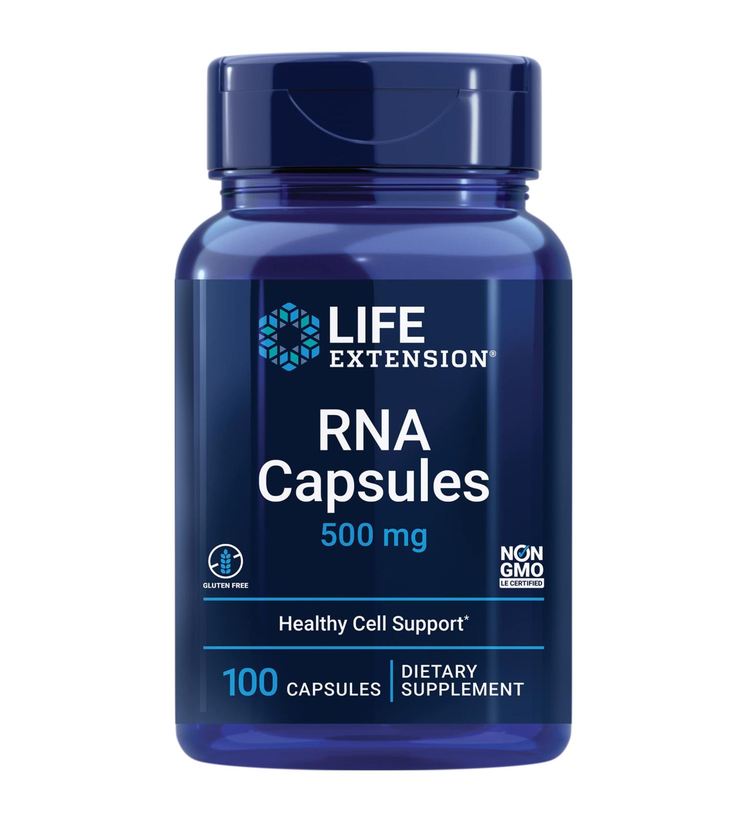 Life Extension RNA Capsules 500 mg - 100 Count | Boost Cellular Health - Buy Online on GoSupps.com