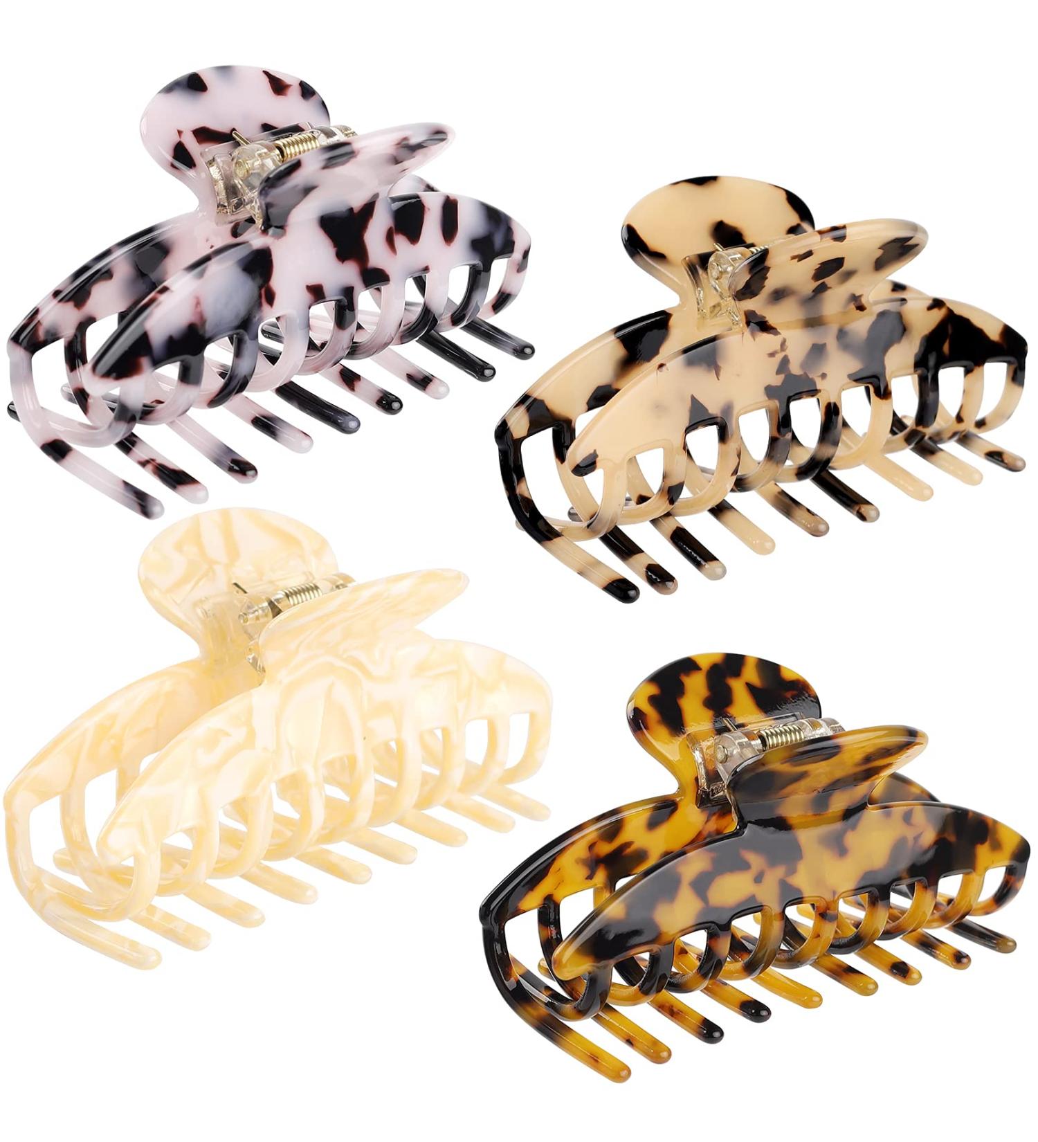 4 PCS 3.7 Inch Large Hair Claw Clips - Strong Hold, Non-slip Accessories for Women and Girls - Buy Online on GoSupps.com