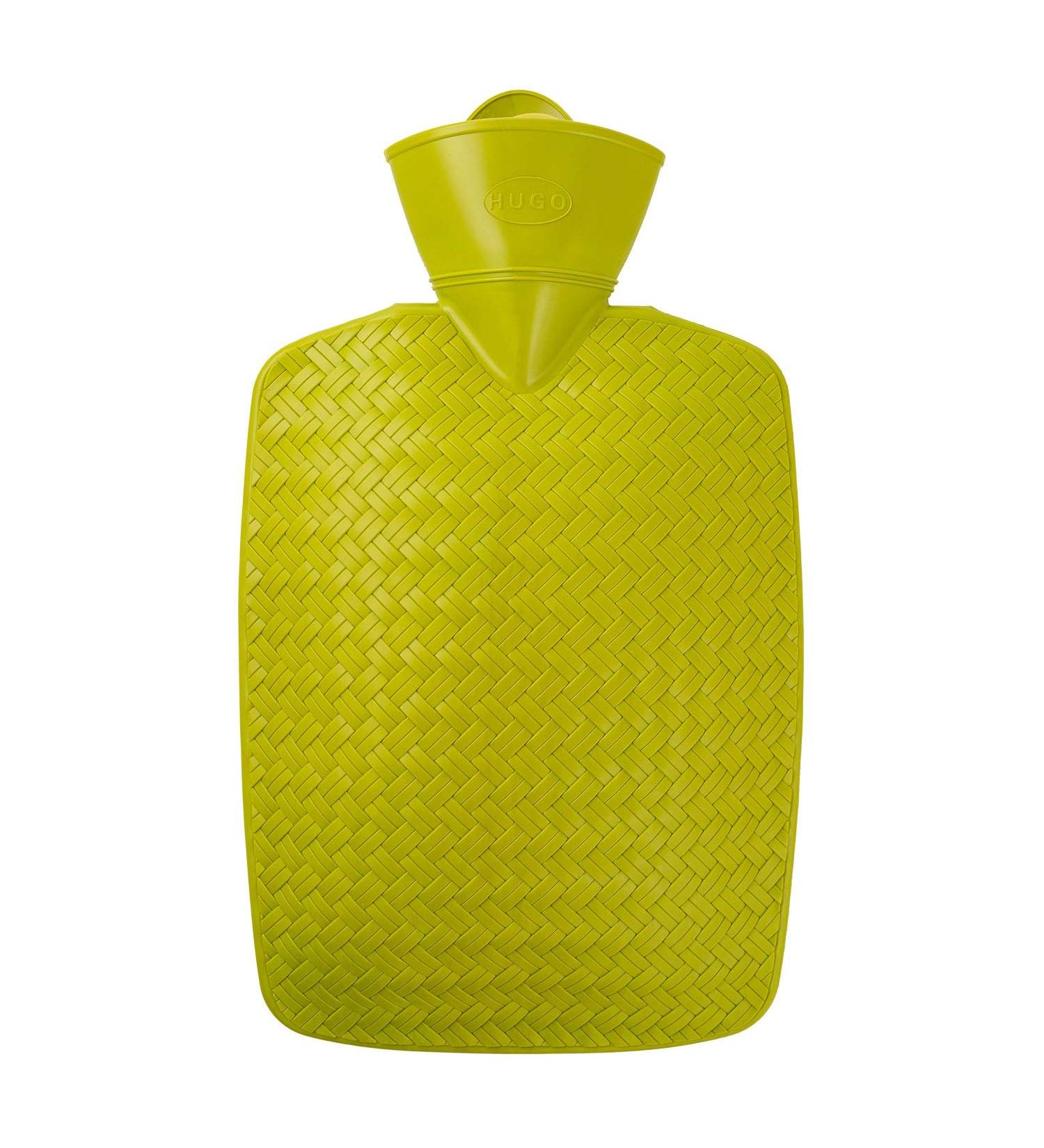 Hugo Frosch Hot Water Bottle Classic 1.8L - Eco-Friendly Wickerwork in Lime | International Shipping Available - Buy Online on GoSupps.com