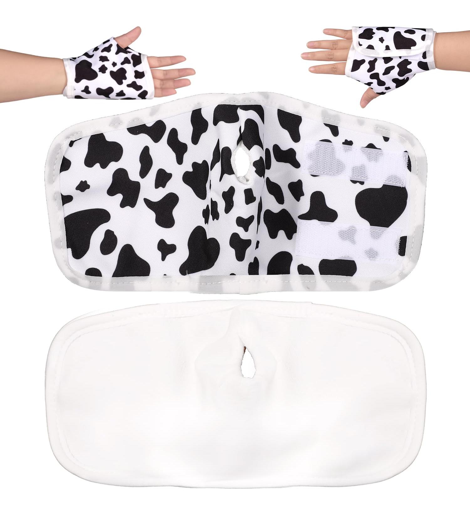 Hand Castor Oil Wraps - Waterproof Adjustable Reusable Pads (2 Pack Cow Pattern) - Prevents Leakage for Enhanced Care - Buy Online on GoSupps.com