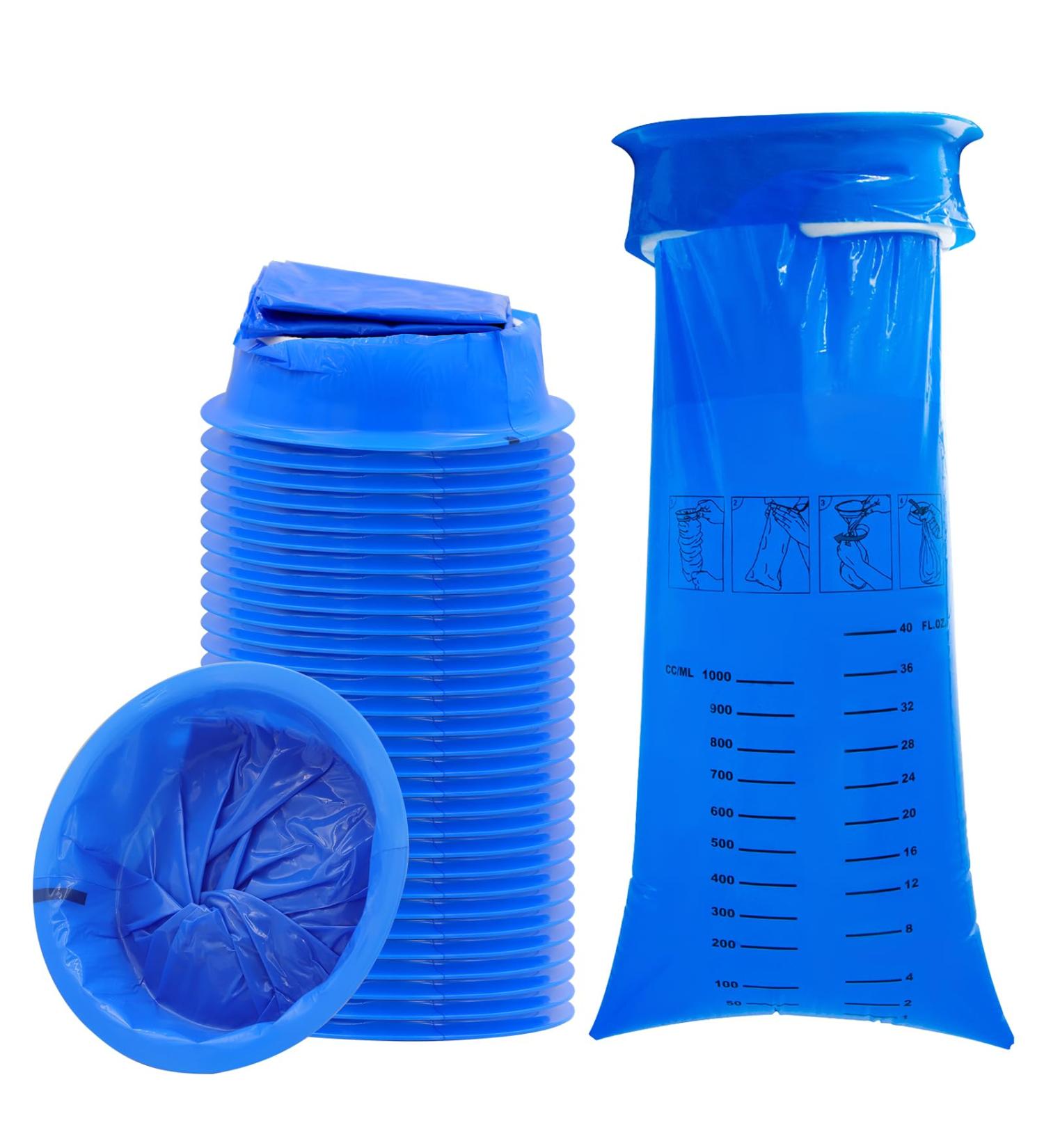 Vomit Bags Disposable for Kids & Adults 30 Pack Leak Proof Emesis Bags for Travel Motion Sickness & Nausea Relief 1000ML Medical Grade Blue Barf Bags - Buy Online on GoSupps.com