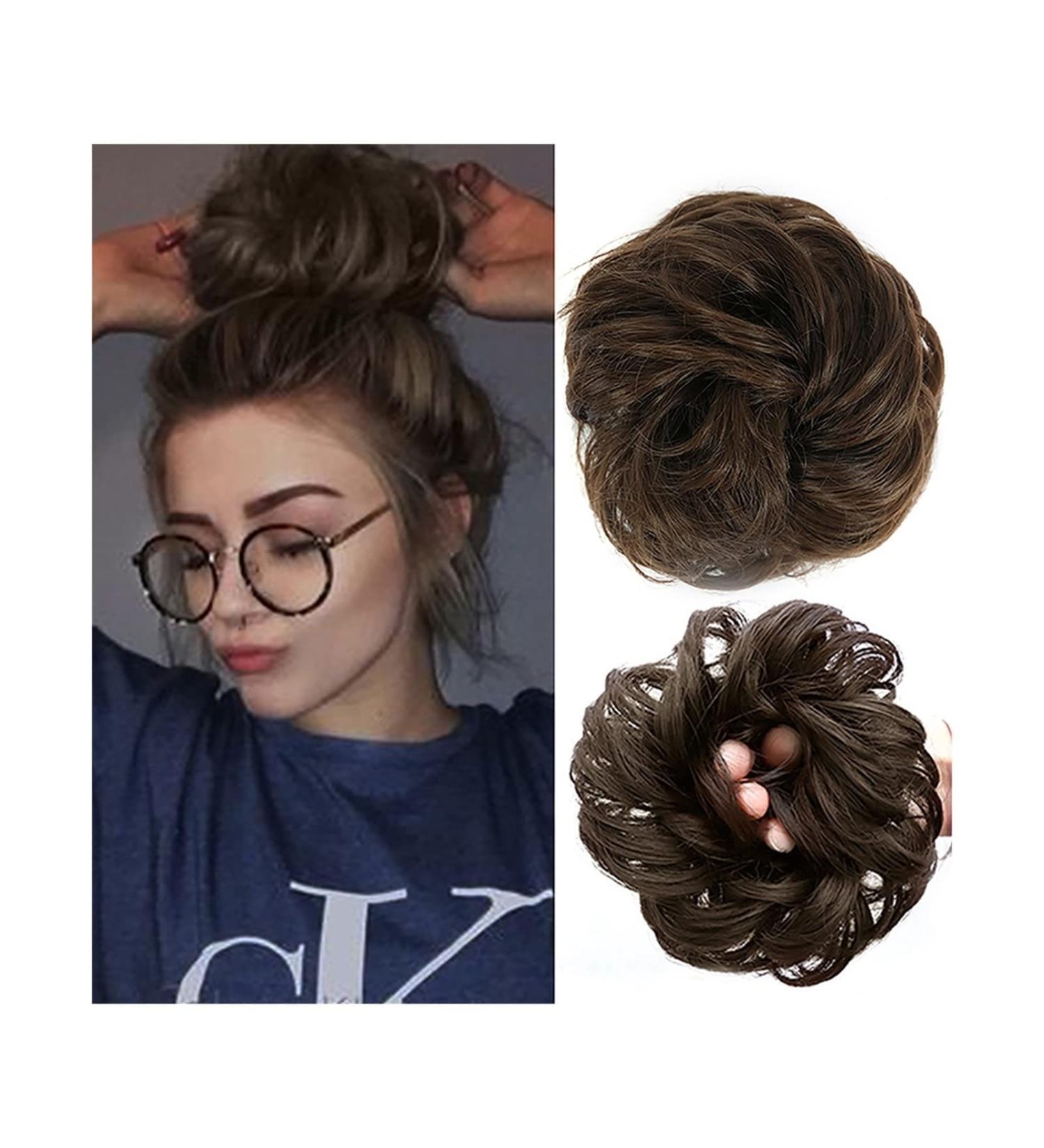 Messy Bun Hair Piece for Women 1PCS Tousled Updo Scrunchie Synthetic Messy Hair Bun Hair Piece Hair Extension Thick Wavy Ponytail Chignon Hairpieces for Women Girls Fake Hair Accessories for Women 8 - Buy Online on GoSupps.com