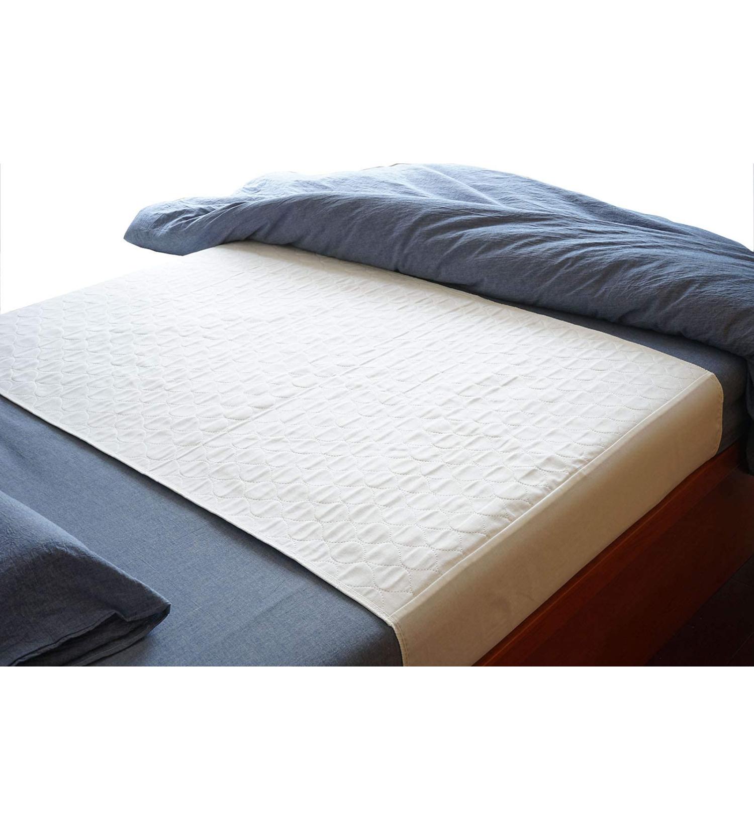 Careboree Pack of 2 Cotton Top-Layer Reusable Tuckable Underpads Incontinence Bed Pads Queen 34"X60" Washable 21" Wings White 34x60 Inch (Pack of 2) - Buy Online on GoSupps.com