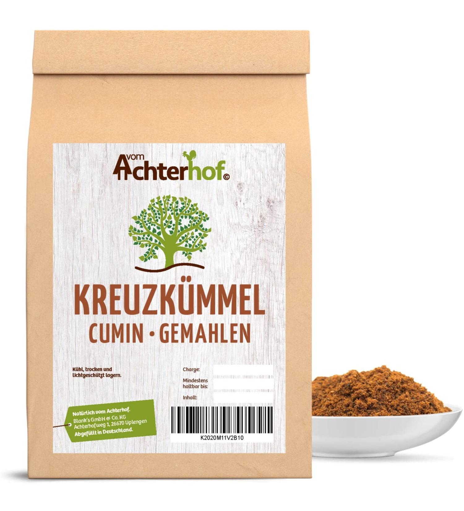 Couple grinded 250g |Finely ground cumin powder |strong spicy taste |Popular spice at Ayurveda |Ideal for Arabic and Indian dishesFrom the Achterhof 250 g (1 Pack)