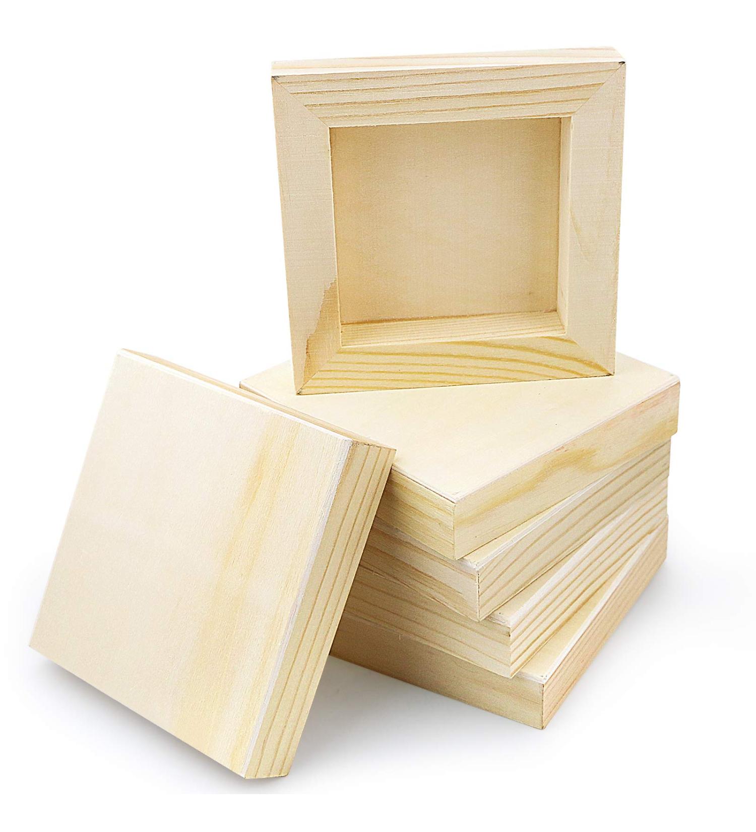8 Pack 4x4 Inch Unfinished Square Wood Panels for DIY Arts & Crafts Projects - Buy Online on GoSupps.com