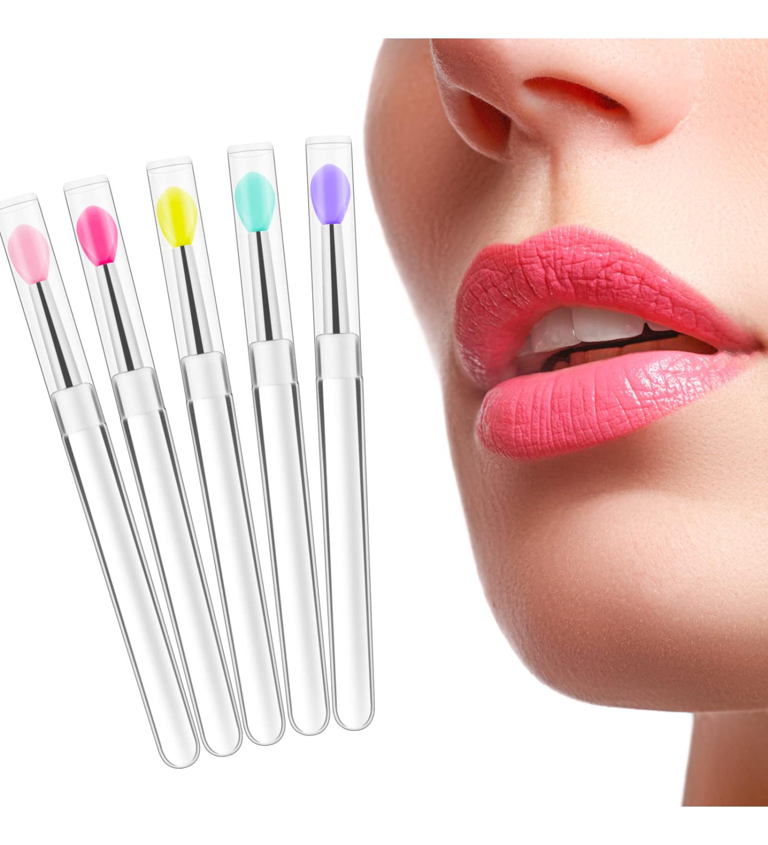 Cobee Soft Lip Brushes - 5 Silicone Lip Makeup Applicators with Cover | Reusable Lip Peeling Tools for Flawless Application - Buy Online on GoSupps.com