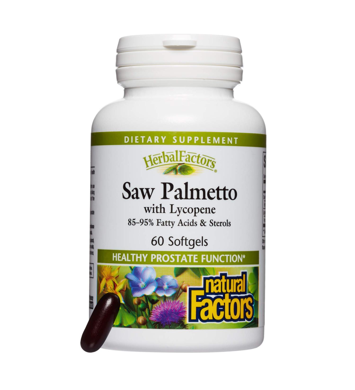 Natural Factors Saw Palmetto with Lycopene â€“ 60 Softgels for Prostate Health - Buy Online on GoSupps.com