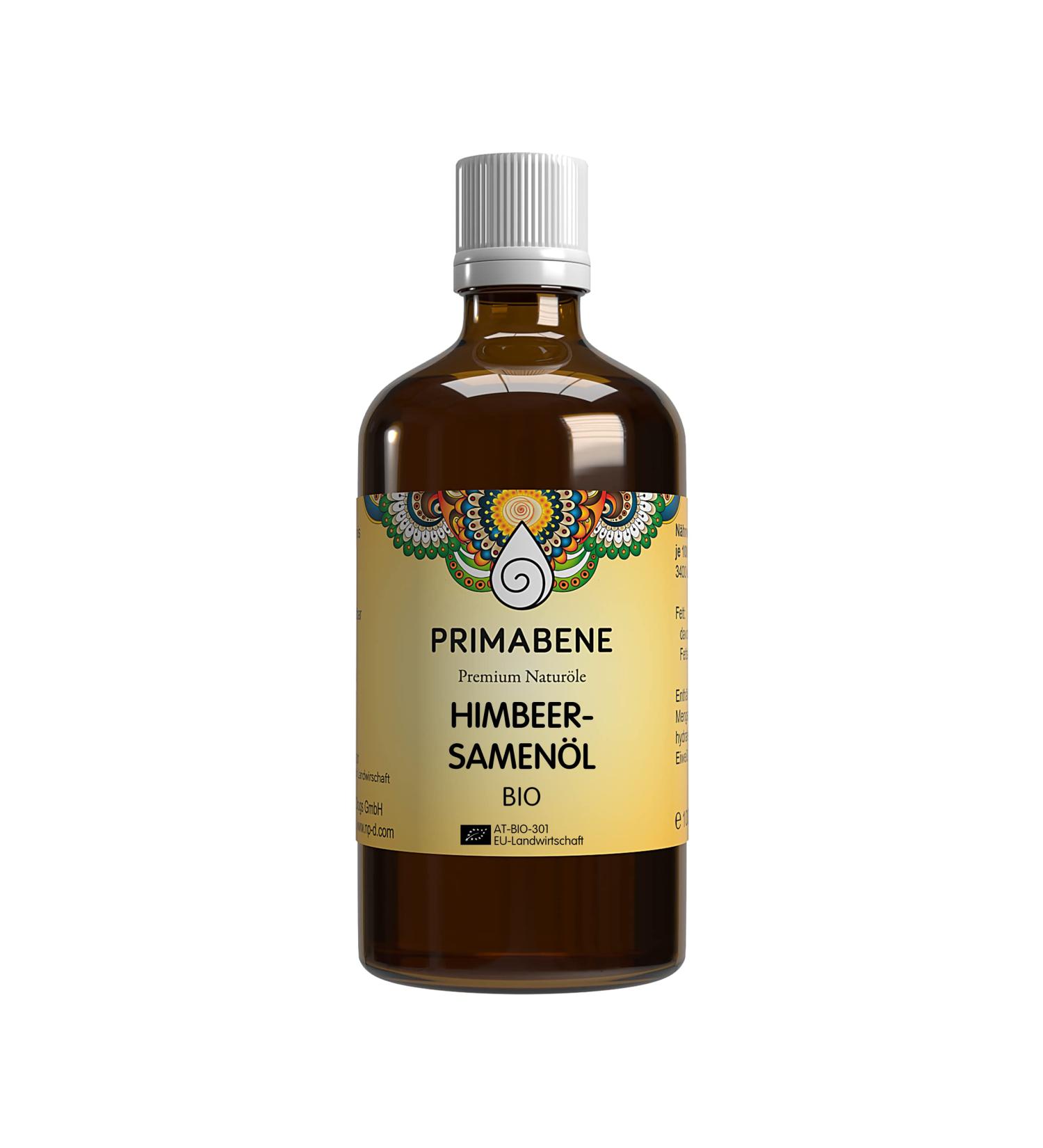 Primabene Organic Raspberry Seed Oil - 100% Pure & Cold-Pressed for Skin & Hair Care | Rich in Antioxidants & Essential Fatty Acids - 100 ml - Buy Online on GoSupps.com