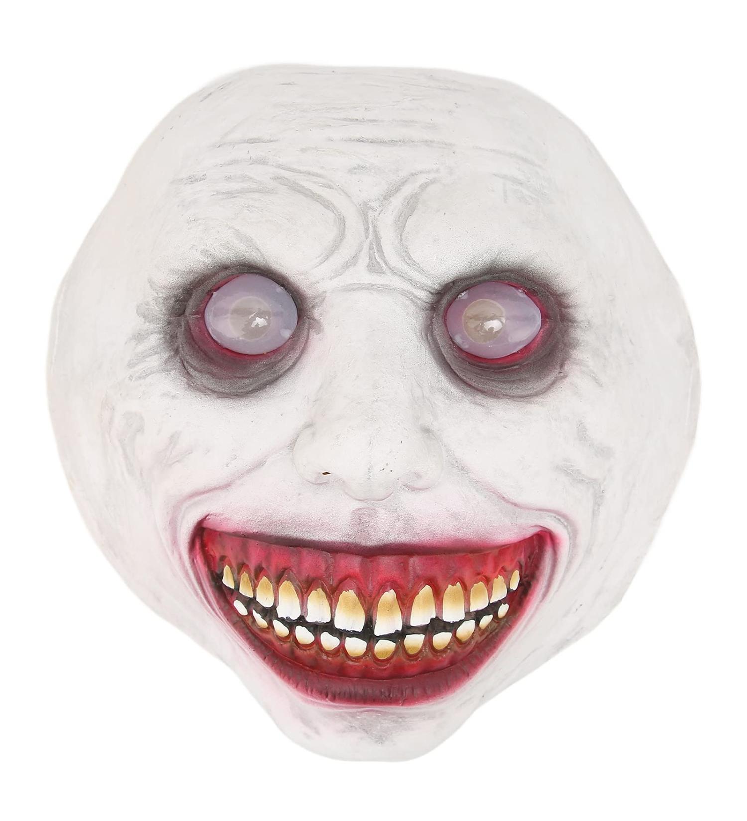 Srliya Halloween Decoration Latex Horror Scary Face Cover Decoration Breathable for Halloween Cosplay Party Costume - Buy Online on GoSupps.com
