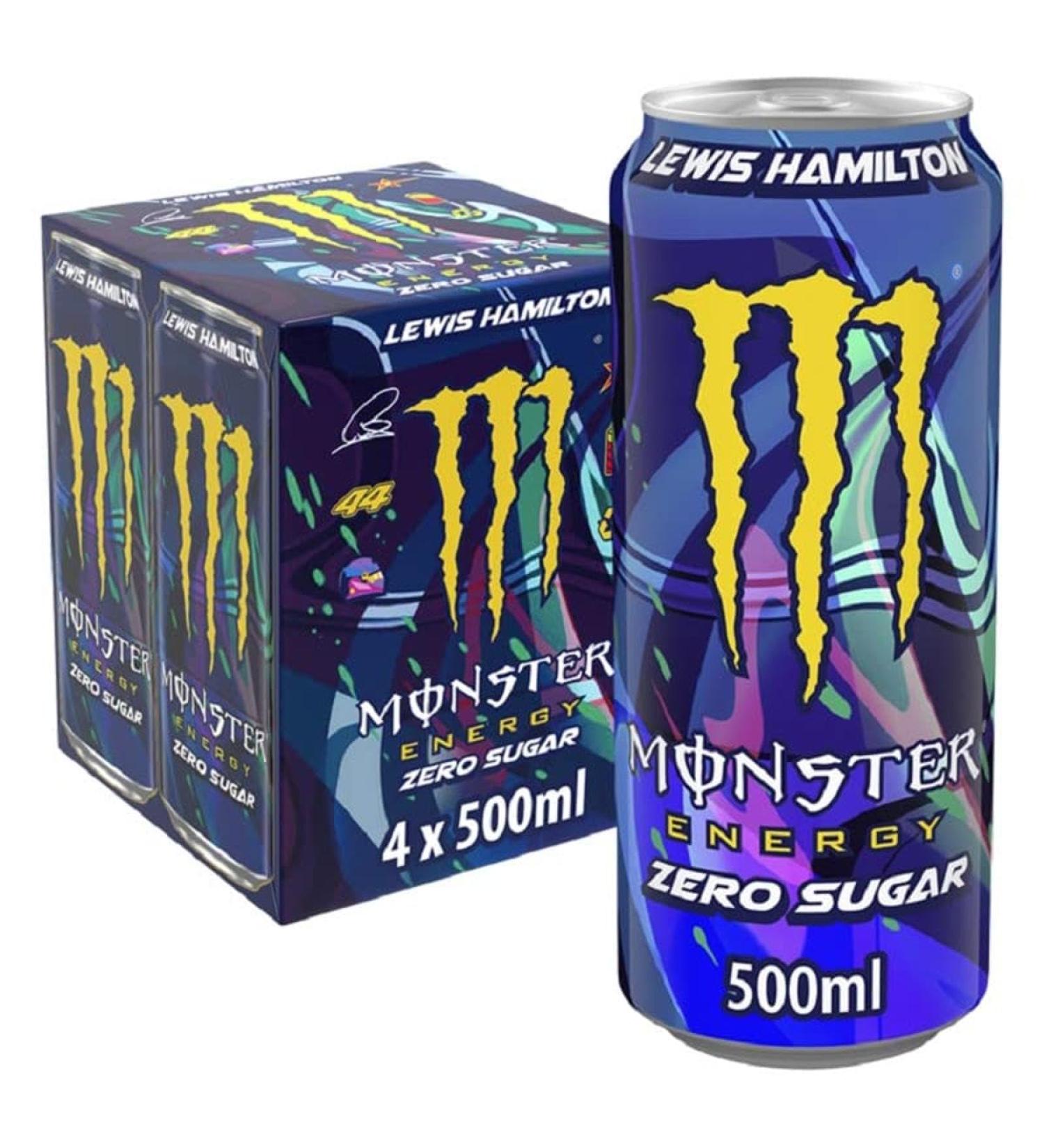 Monster Energy Lewis Hamilton Zero Sugar 4 x 500 ml - Buy Online on GoSupps.com