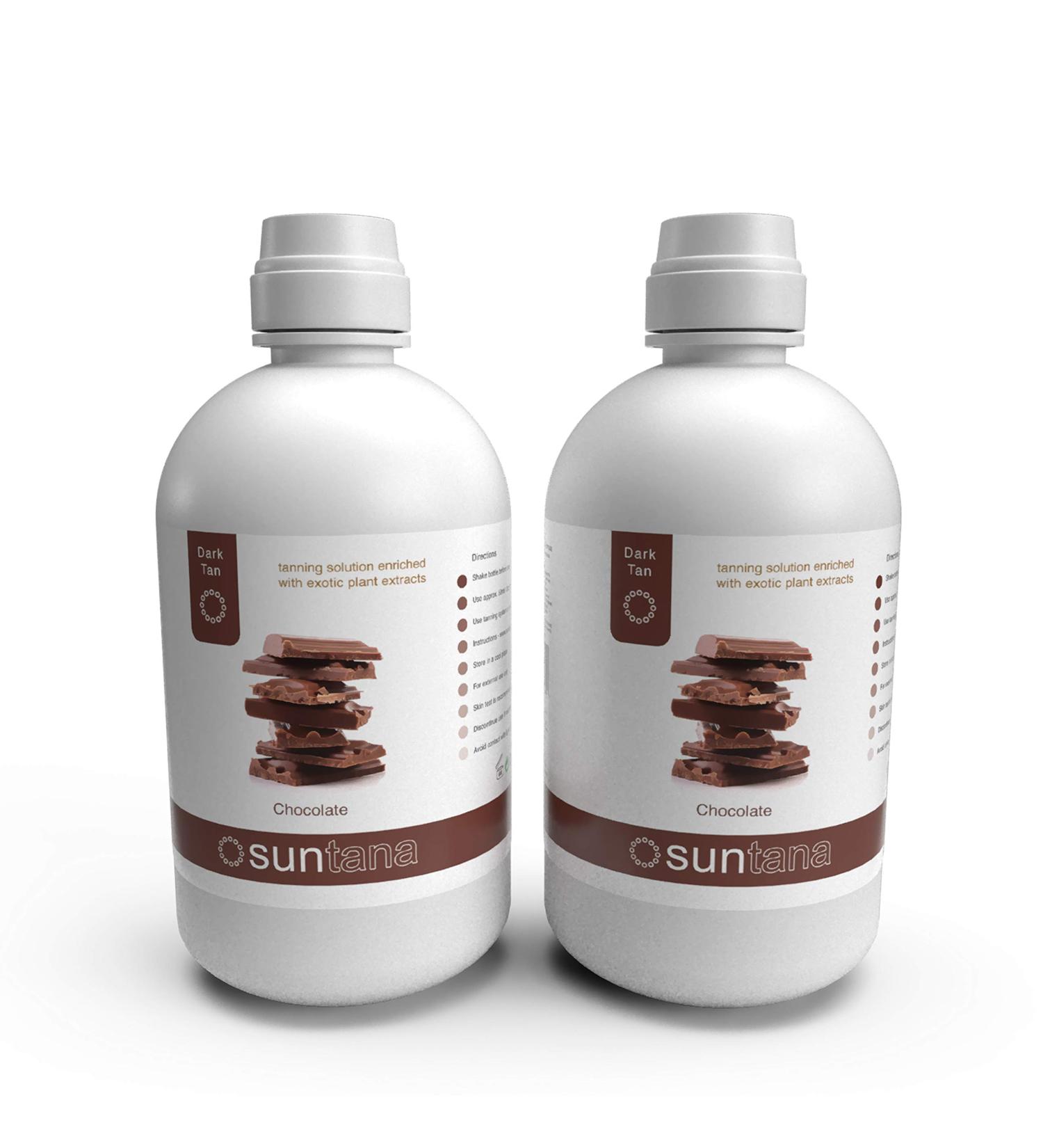 64oz (2 x 32oz) Suntana Chocolate Dark 12% DHA Sunless Spray Tan Solution by Suntana Spray tan