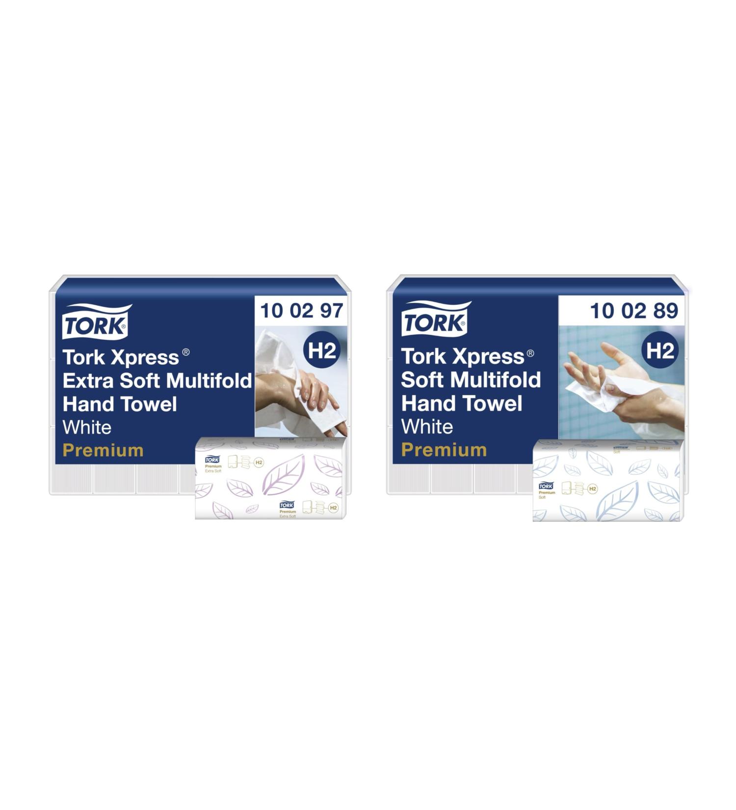 Buy Tork XPress Soft Multifold Paper Towels 100289 & 100297 - Premium 2-Layer Bundle White 21x150 & 21x100 - International Shipping Available - Buy Online on GoSupps.com