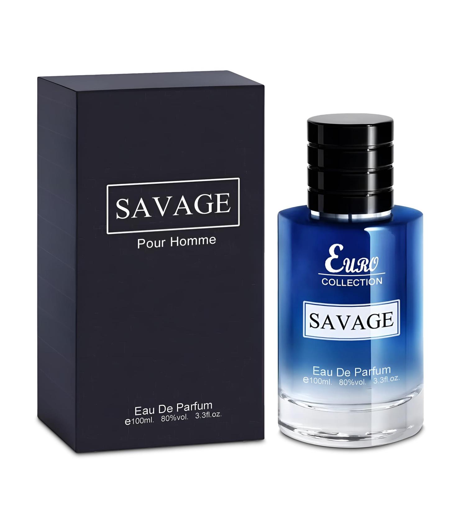 Savage Blue Cologne for Men Natural Spray Masculine Scent Wonderful Fragrance Gift Eau De Parfum for Daily Use 3.3 Fluid Ounce - Buy Online on GoSupps.com