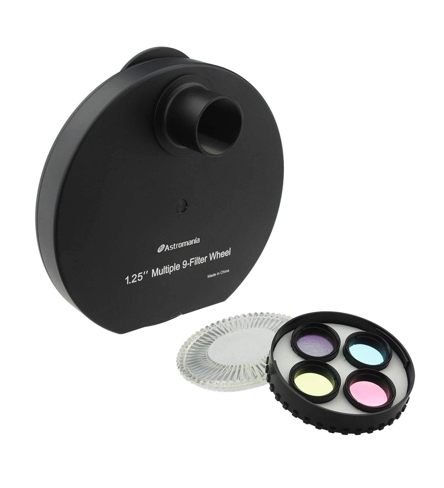 Astromania 1.25 9-Position Filter Wheel with LRGB Filter Set for Telescope - Buy Online on GoSupps.com