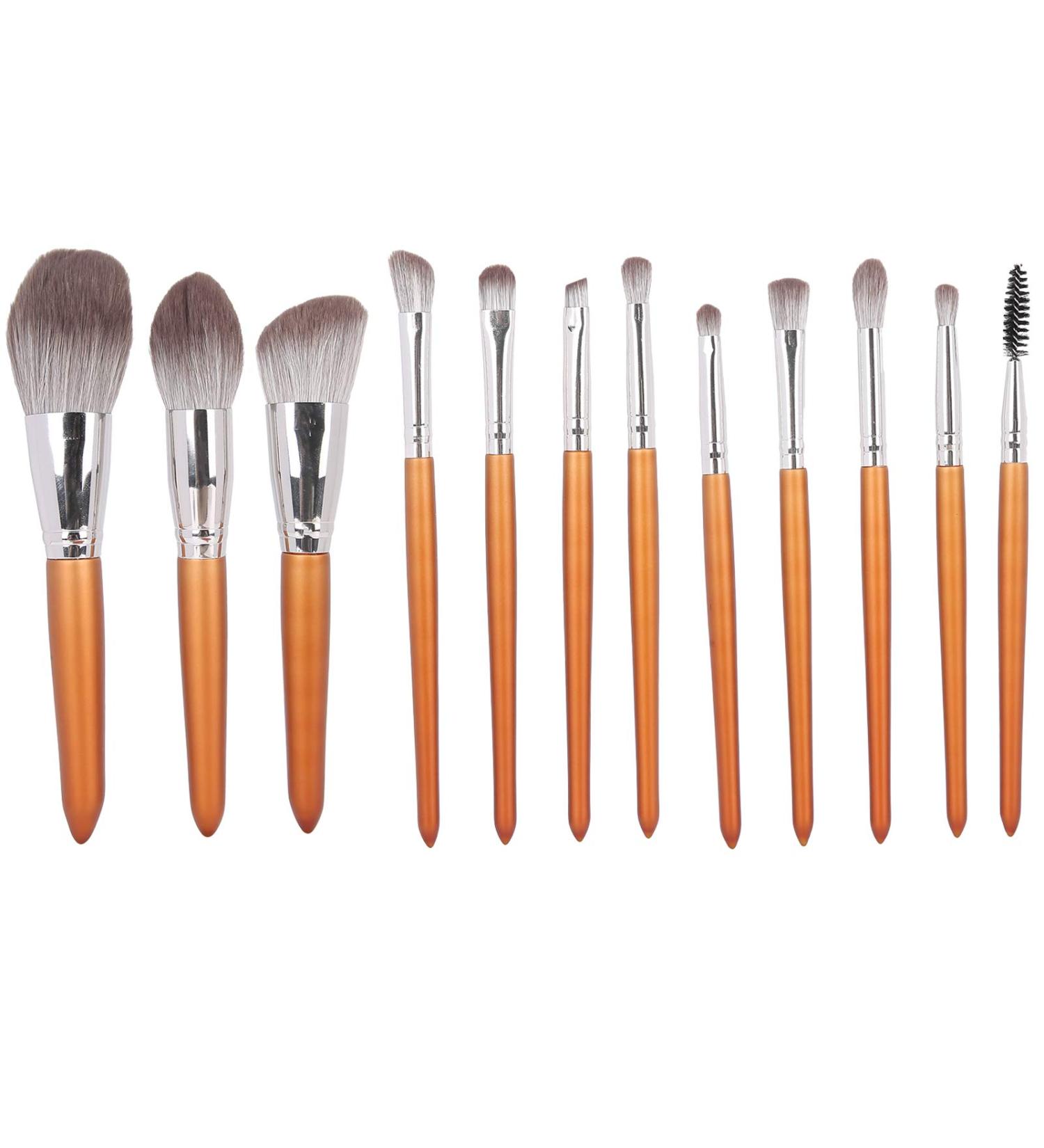 12-Piece Makeup Brushes Set for Face - Contouring Blending & Shadows | Elegant Design for Flawless Application - Buy Online on GoSupps.com