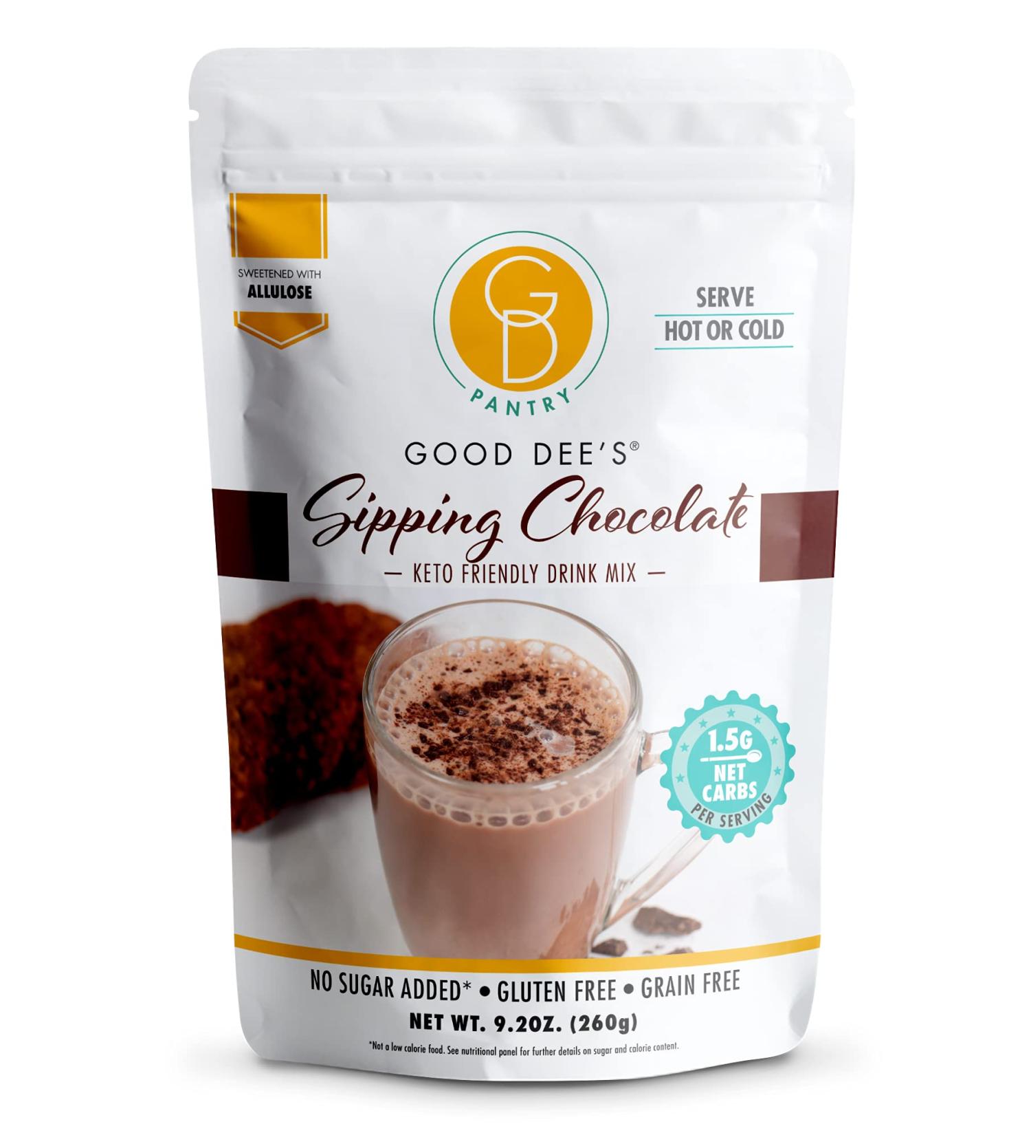 Good Dee's Low Carb Sipping Chocolate Mix - 9.2 oz | Keto-Friendly Drink Mix - Buy Online on GoSupps.com