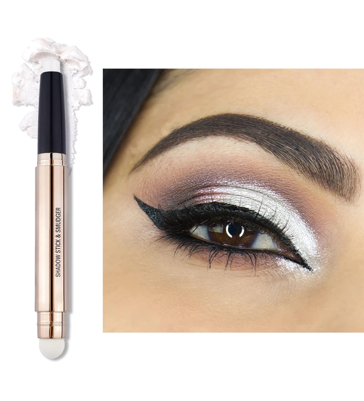 Erinde White Cream Eyeshadow Stick - Shimmer Metallic Eye Shadow Crayon | Waterproof & Long Lasting | Highly Pigmented Eye Highlighter Stick for Brightening - Save Time - Buy Online on GoSupps.com
