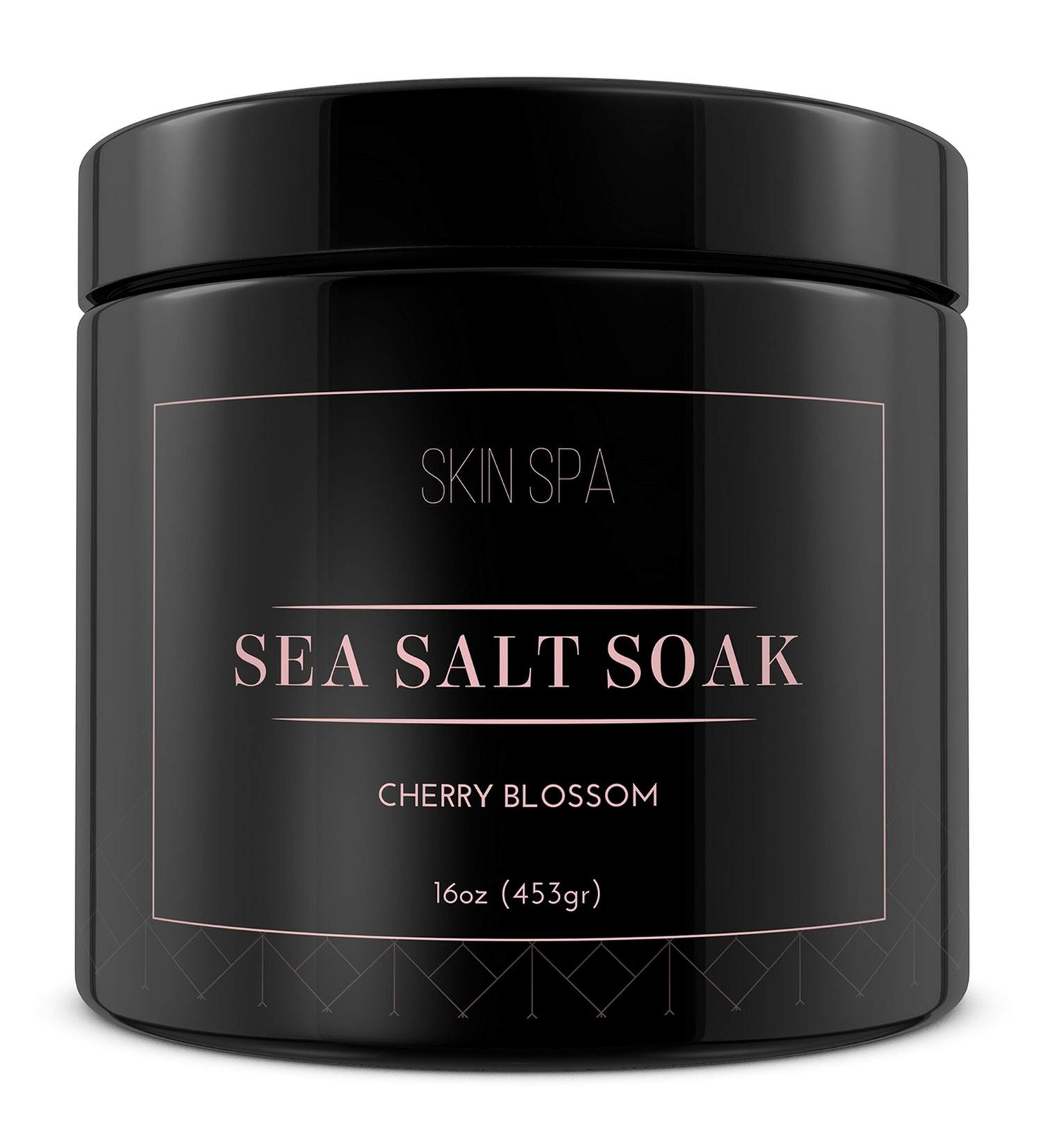 Buy Mineral Sea Salt Soak - Cherry Blossom 16oz (453g) | Soothing Bath Additive for Relaxation | International Shipping Available - Buy Online on GoSupps.com