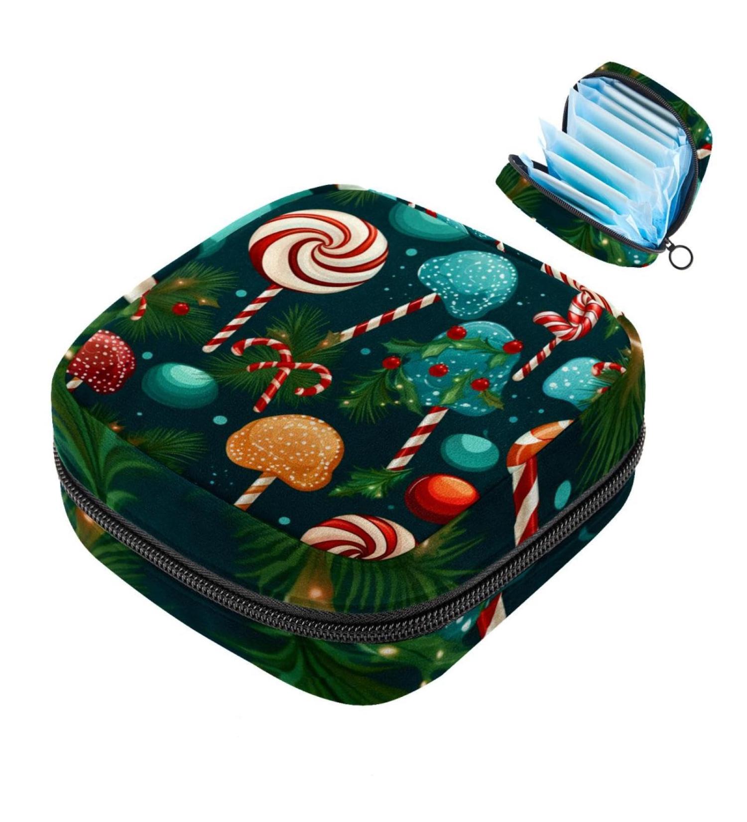 Large Capacity Women s Bands Storage Bag - Menstrual Cup Pocket & Travel Makeup Organizer - Christmas Cheek Pattern Color 8 - Buy Online on GoSupps.com
