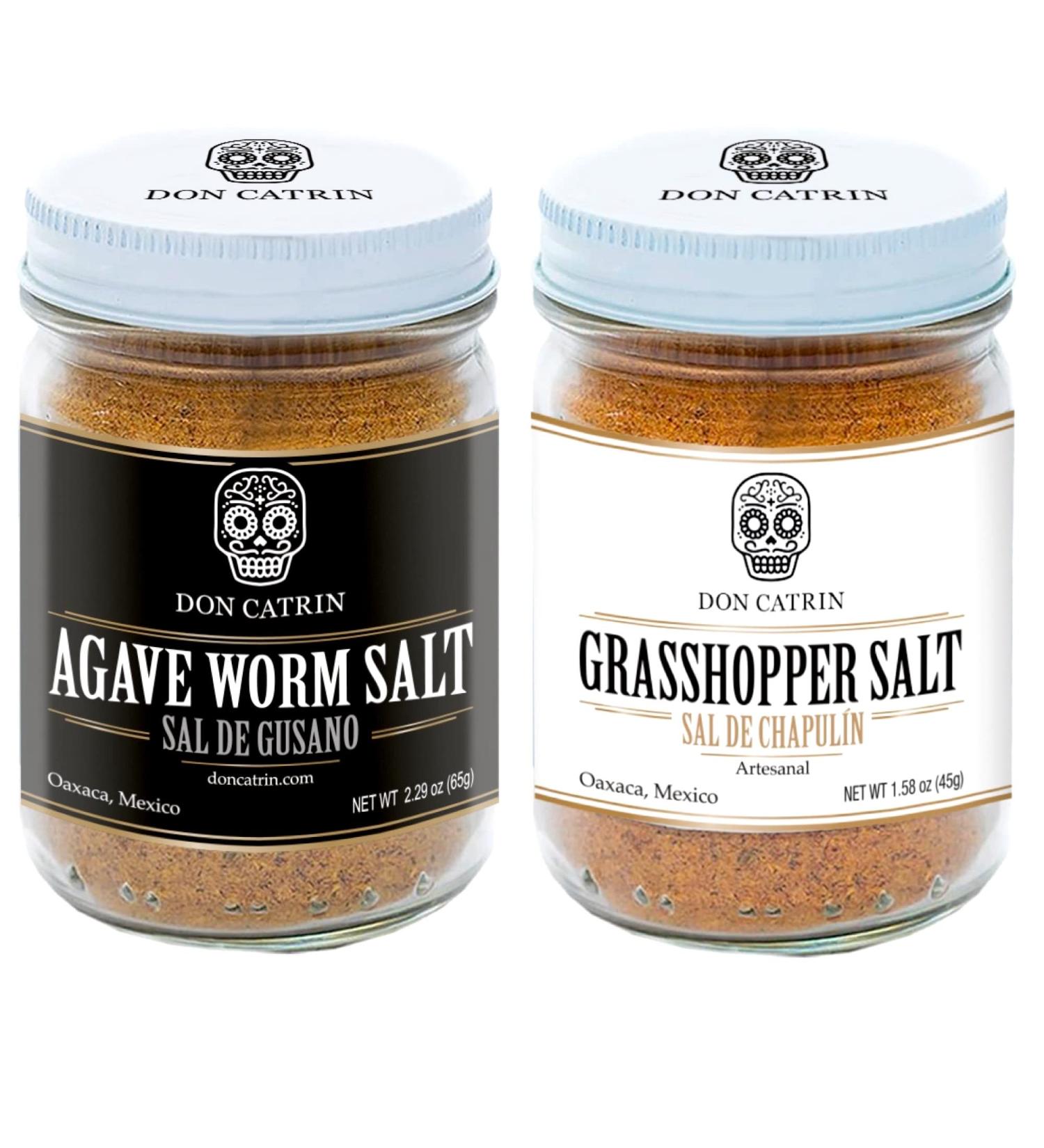 Sal de Gusano & Sal de Chapulin Pack - Don Catrin Mezcal Salts & Oaxacan Seasonings (1 of Each) - Buy Online on GoSupps.com