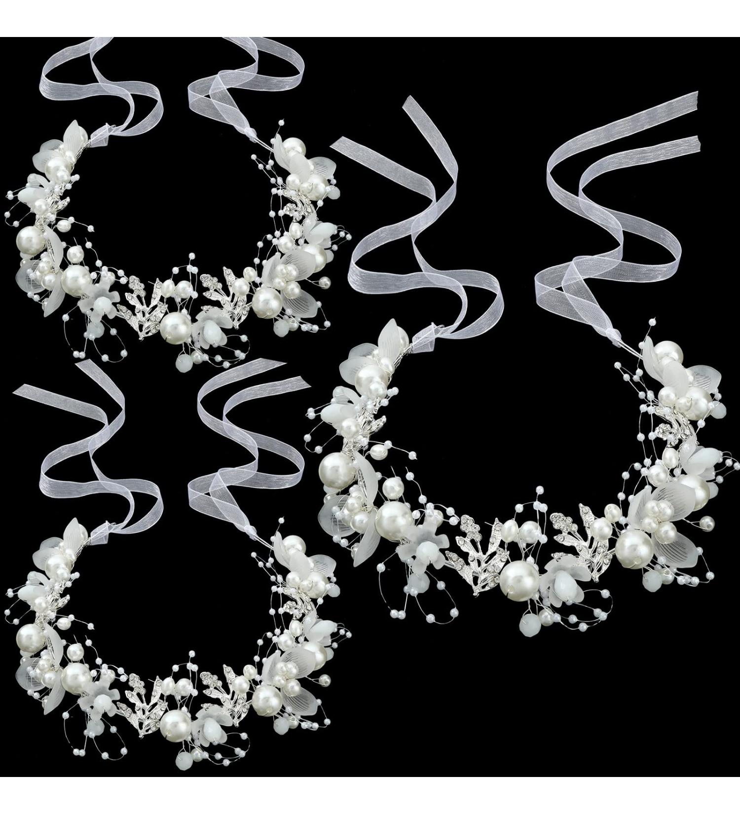 3 Pcs Silver Flower Girl Headpiece Set - Alloy Floral Tiara for Wedding, Communion, Prom & Photography - Buy Online on GoSupps.com