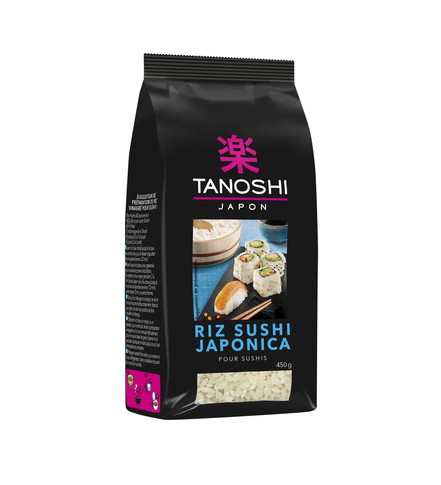 TANOSHI - Japonica Sushi Rice - Ideal for Making Homemade Sushi and Makis - 450g - Buy Online on GoSupps.com
