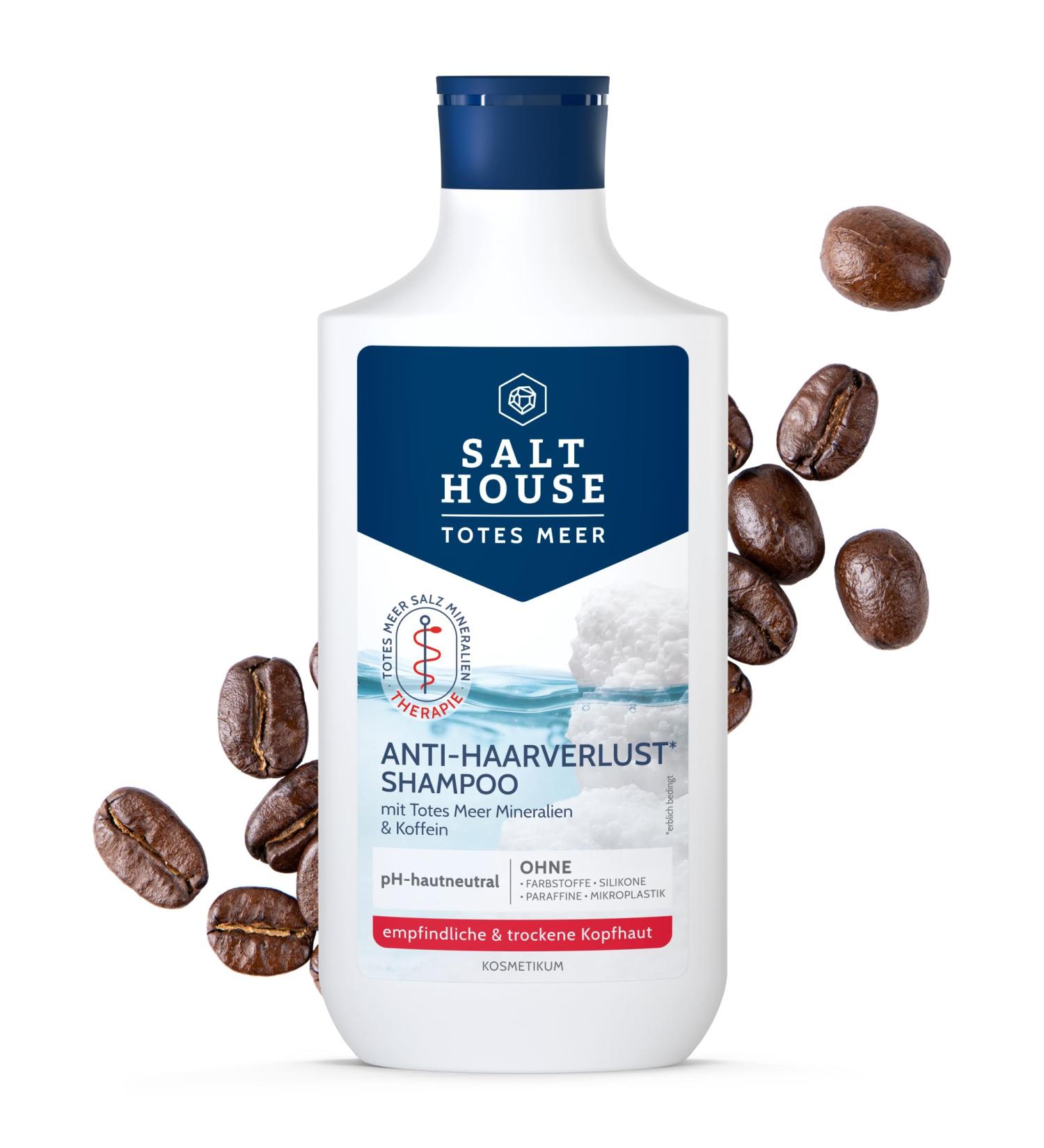 Murnauer Markenvertrieb Salthouse Dead Sea therapy antihair loss shampoo activating caffeine for strong hair strengthens hair roots 250 ml - Buy Online on GoSupps.com