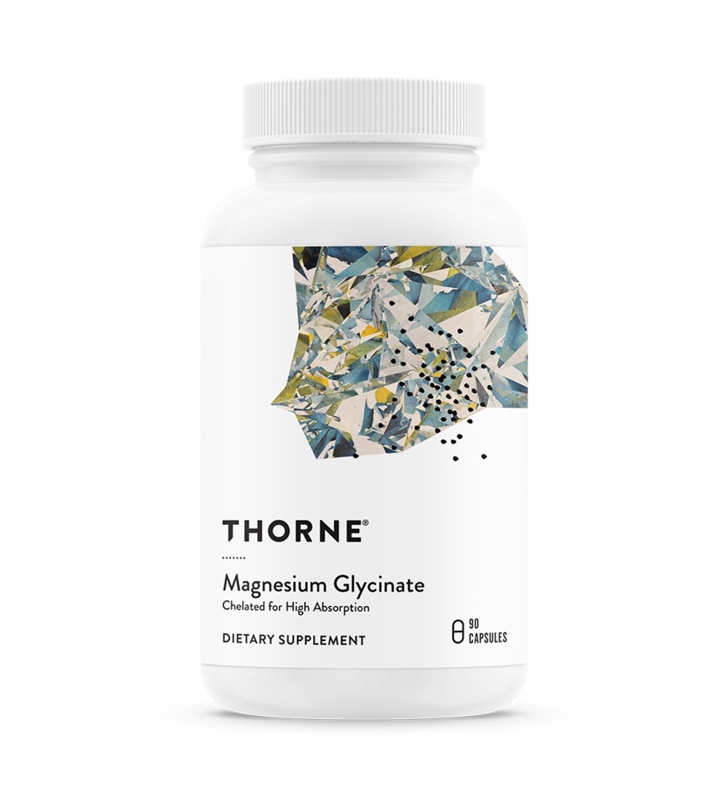 THORNE - Magnesium Glycinate - Supports Restful Sleep Muscle Relaxation Heart Health & Metabolism* - Chelated Magnesium Capsules - Third-Party Certified - Gluten Dairy & Soy-Free - 90 Servings 90 Count (Pack of 1) - Buy Online on GoSupps.com