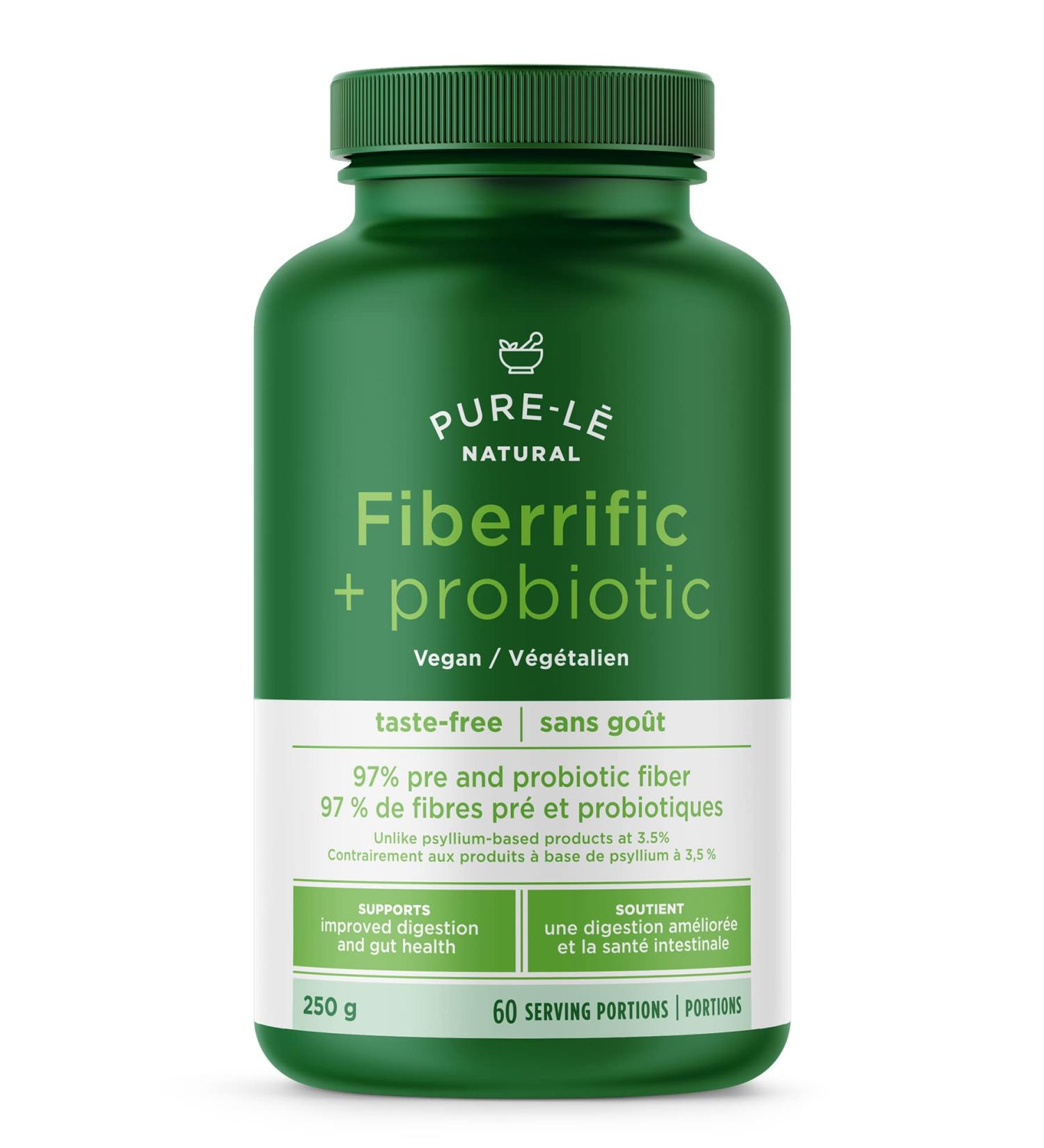 Fiberrific +Probiotic 250g (60 servings) Fiber Supplement - Mixes clear NO taste NO texture NEVER Thickens. Can be used in cooking and baking. Ultra Premium Digestive & Immunity Dietary Supplement - No Fillers or Binders No Artificial Ingredients - Buy Online on GoSupps.com