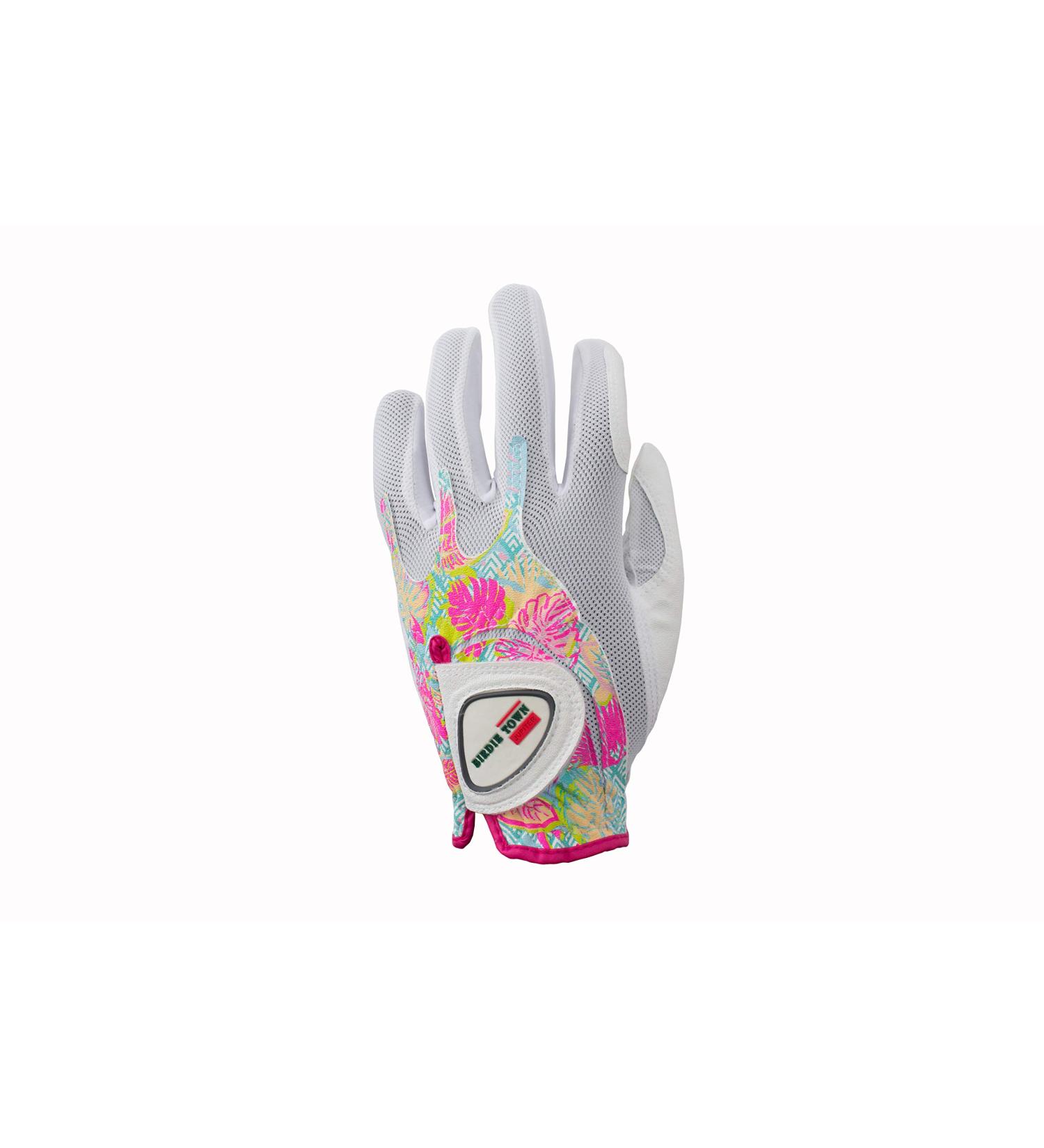 BIRDIE TOWN JUPITER Women's Golf Glove - Breathable Synthetic Leather - One Size Fits Most - Tropical Design - Left Hand Fit for Right-Handed Golfers - Buy Online on GoSupps.com