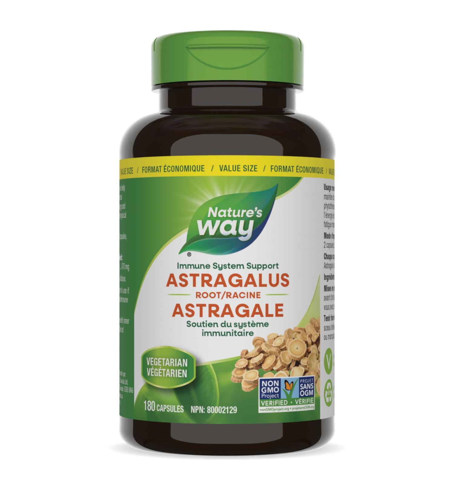 Nature's Way Astragalus Root Iummune System Support Value Size 180 Vegetarian Capsules 180 count (Pack of 1) - Buy Online on GoSupps.com