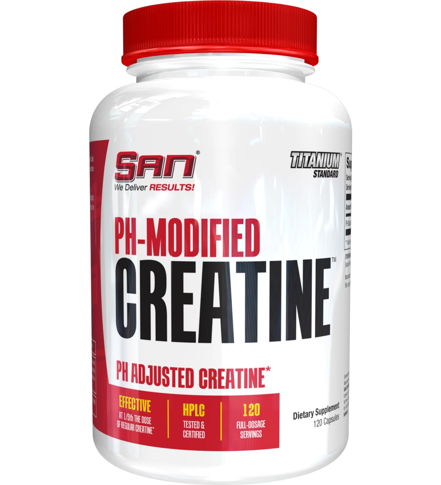 Buy SAN Nutrition PH Modified Creatine - Buffered Formula for Enhanced Muscle Strength & Performance | 120 Servings - International Shipping Available - Buy Online on GoSupps.com
