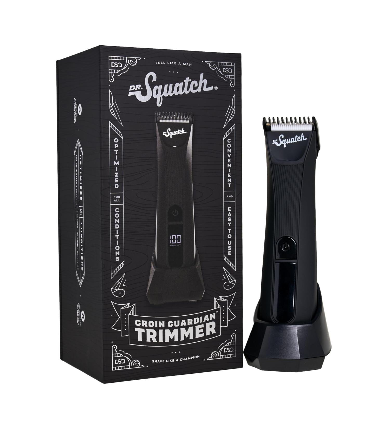 Dr. Squatch Groin Guardian Electric Trimmer - Cordless Body Hair Trimmer with Squatch-Shield Technology & LED Light | Premium Grooming for Men - Buy Online on GoSupps.com