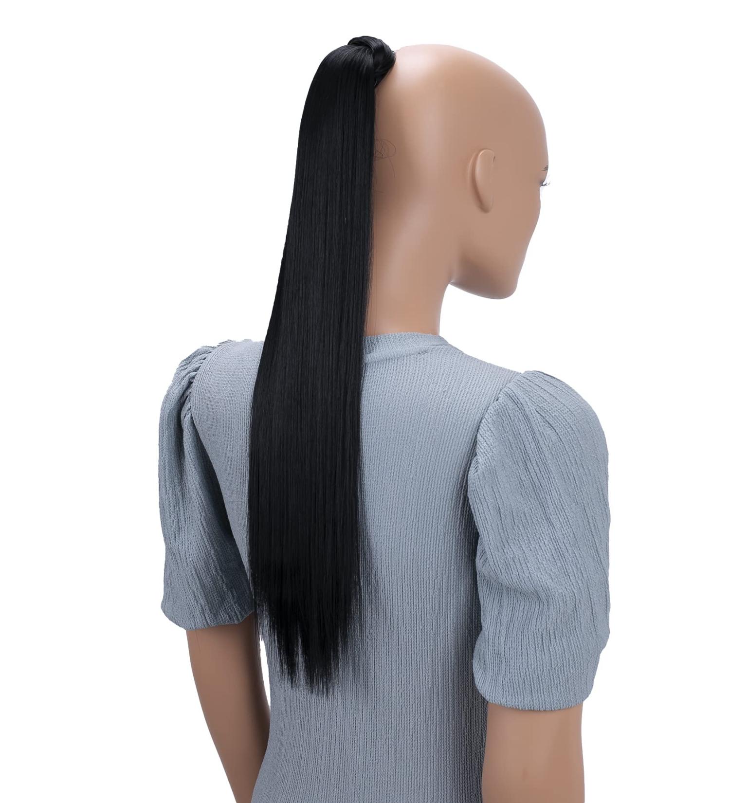 CAISHA 24" Hairpiece Ponytail Extension Self-adhesive Closure Straight Black HCK1 black #1 HCK1 - Buy Online on GoSupps.com