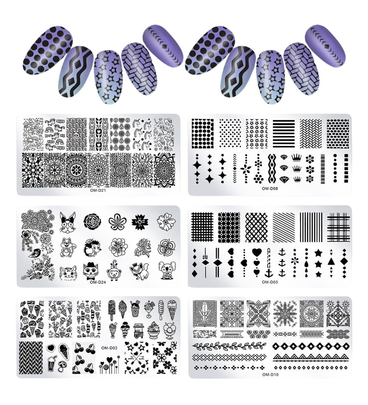 XPEX Nail Stamp Set - Creative Nail Art Stamping Plates for Valentine's Day | Nail Stencil & Template for Stunning Designs - Buy Online on GoSupps.com