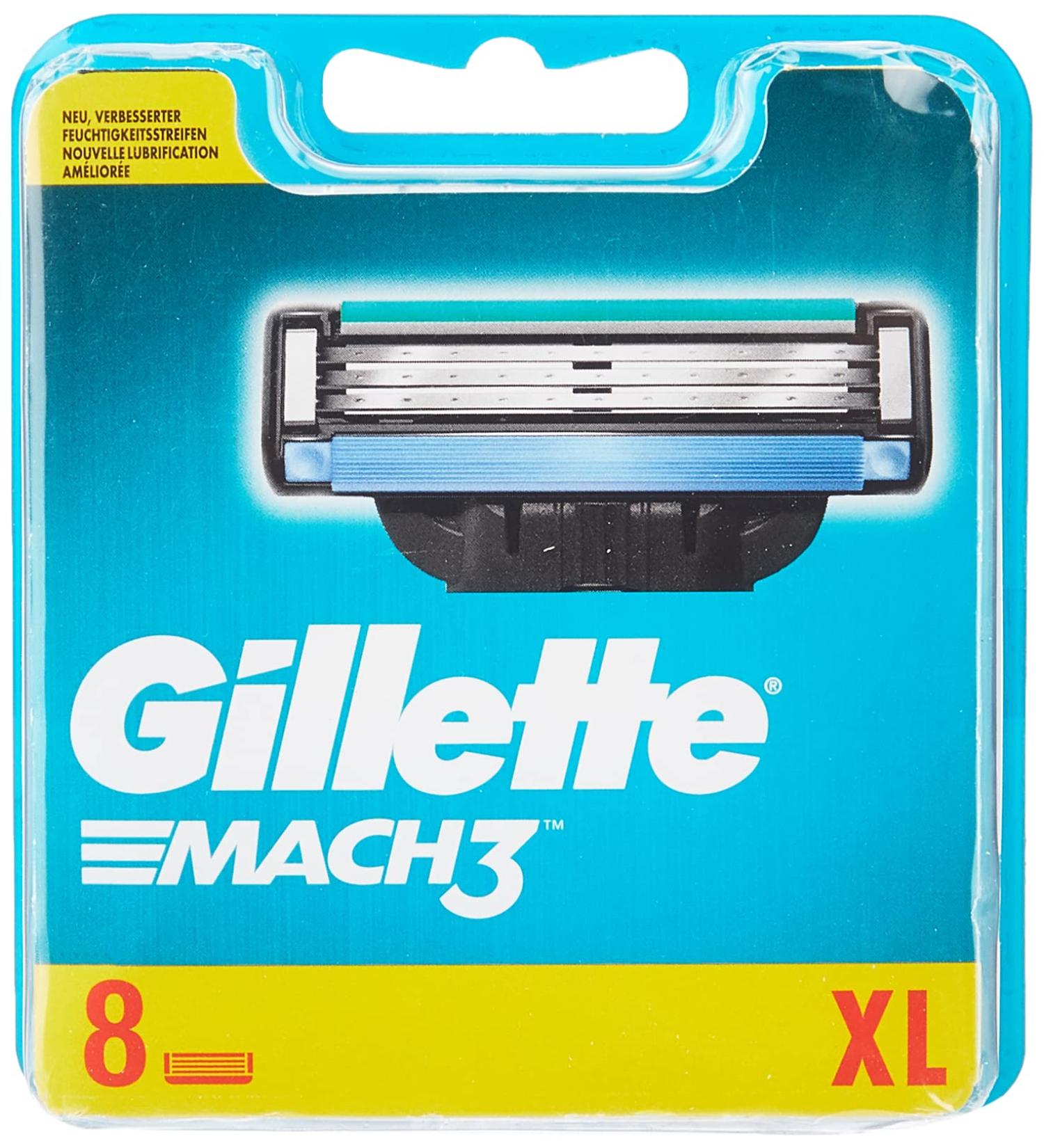 Buy Gillette Mach3 Razor Blades - 16 Replacement Blades with Improved Moisture Strips | International Shipping Available - Buy Online on GoSupps.com